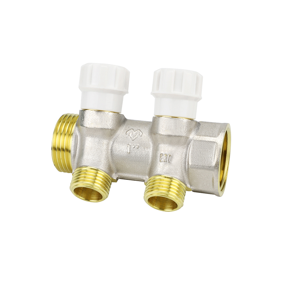 Изображение товара Коллектор Varmega VM14722 с 2 выходами 3/4"x1/2" из латуни