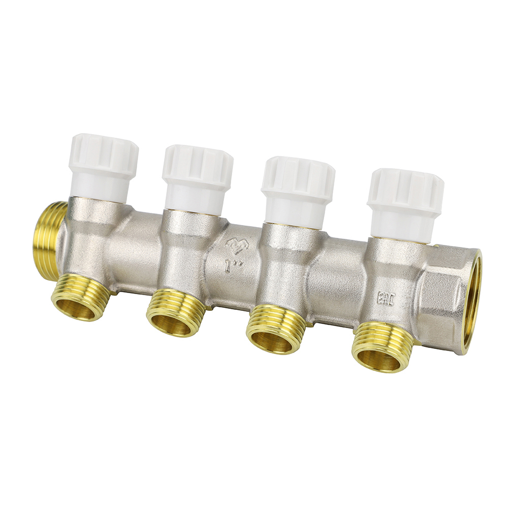 Изображение товара Коллектор Varmega VM14734 на 4 выхода 1x3/4 латунь водоснабжение