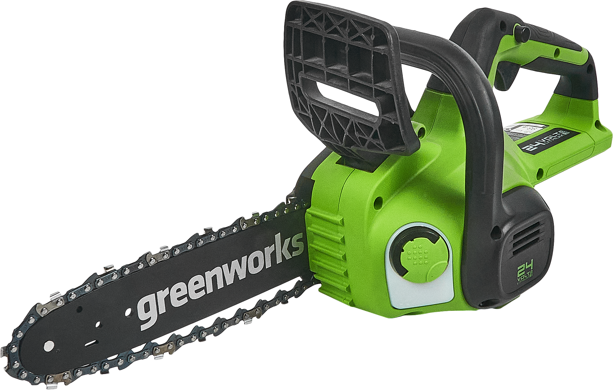 Изображение товара Аккумуляторная пила Greenworks 24 В шина 25 см АКБ и ЗУ в комплекте