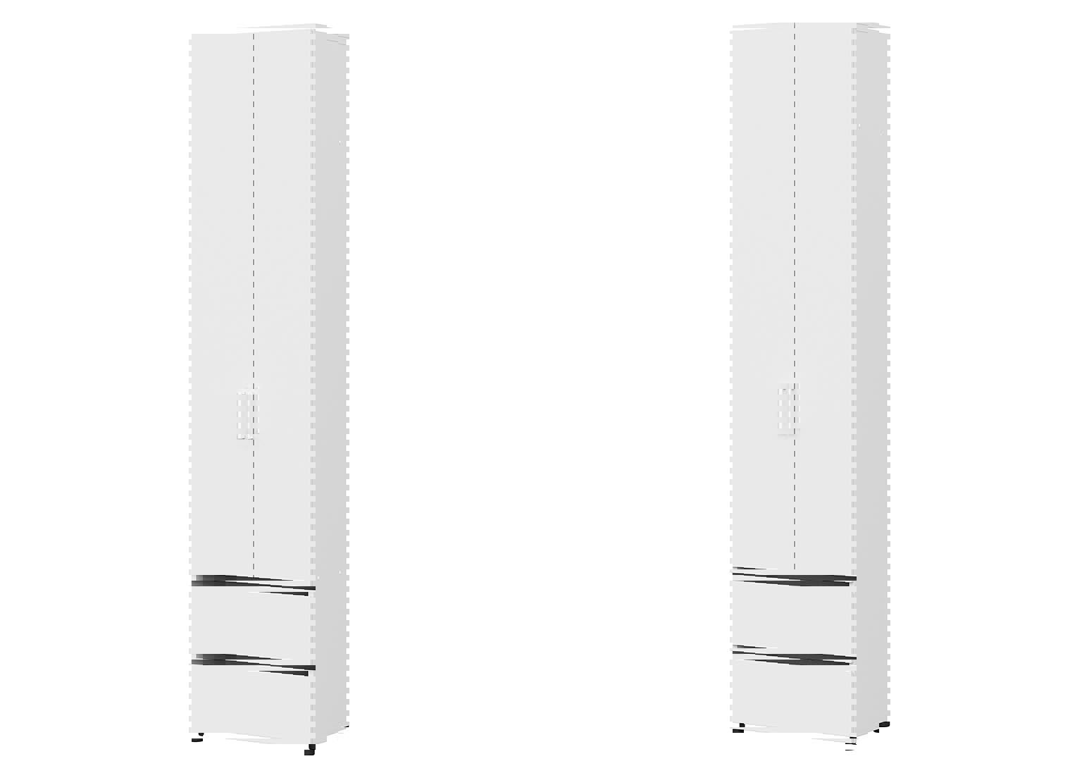 Изображение товара Шкаф распашной серии Токио 80.1x210x51.6 см белый ЛДСП скандинавский стиль Россия