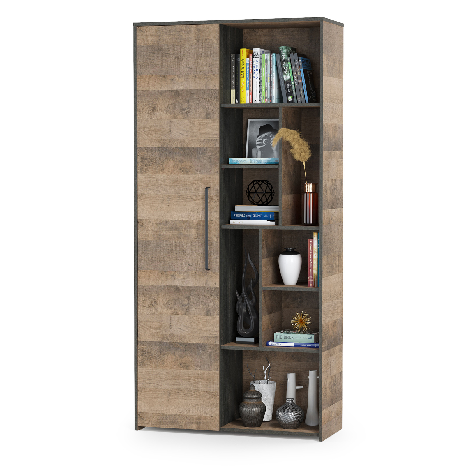 Изображение товара Шкаф распашной Моби Трувор 93x194x37 см ЛДСП цвет дуб гранж/интра