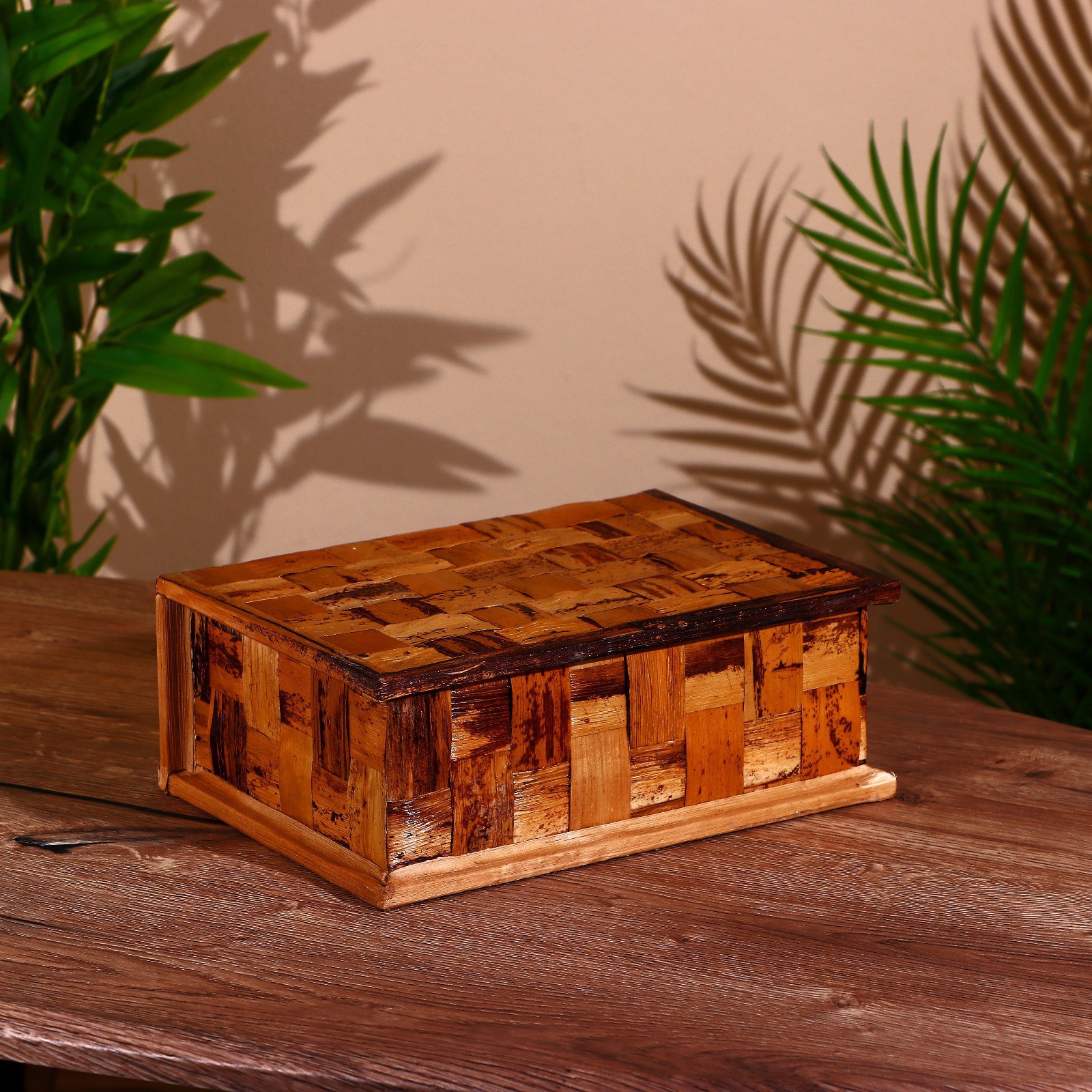 Изображение товара Шкатулка Банановый лист 25x18x9 см SIMALAND