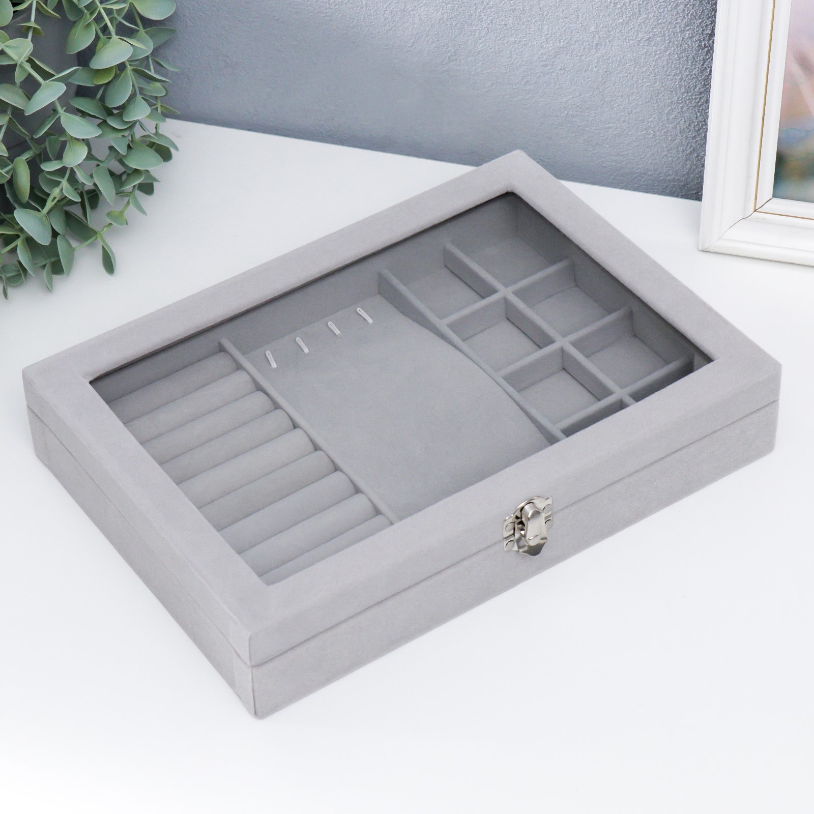 Изображение товара Шкатулка для украшений «Серый туман» 5x20x28 см