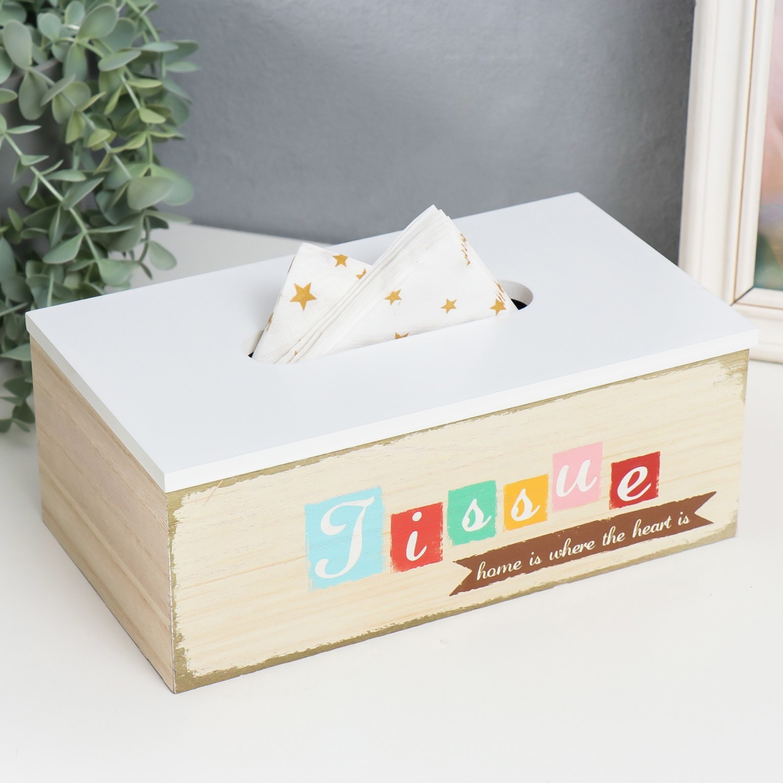 Изображение товара Шкатулка для салфеток "Дом там где сердце" 25x9.5x14 см