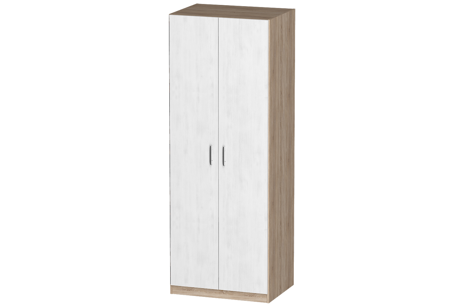 Изображение товара Шкаф распашной Furnistyle Лайф ЛШК-06 80x215x60 см ЛДСП цвет дуб сонома/светлое дерево