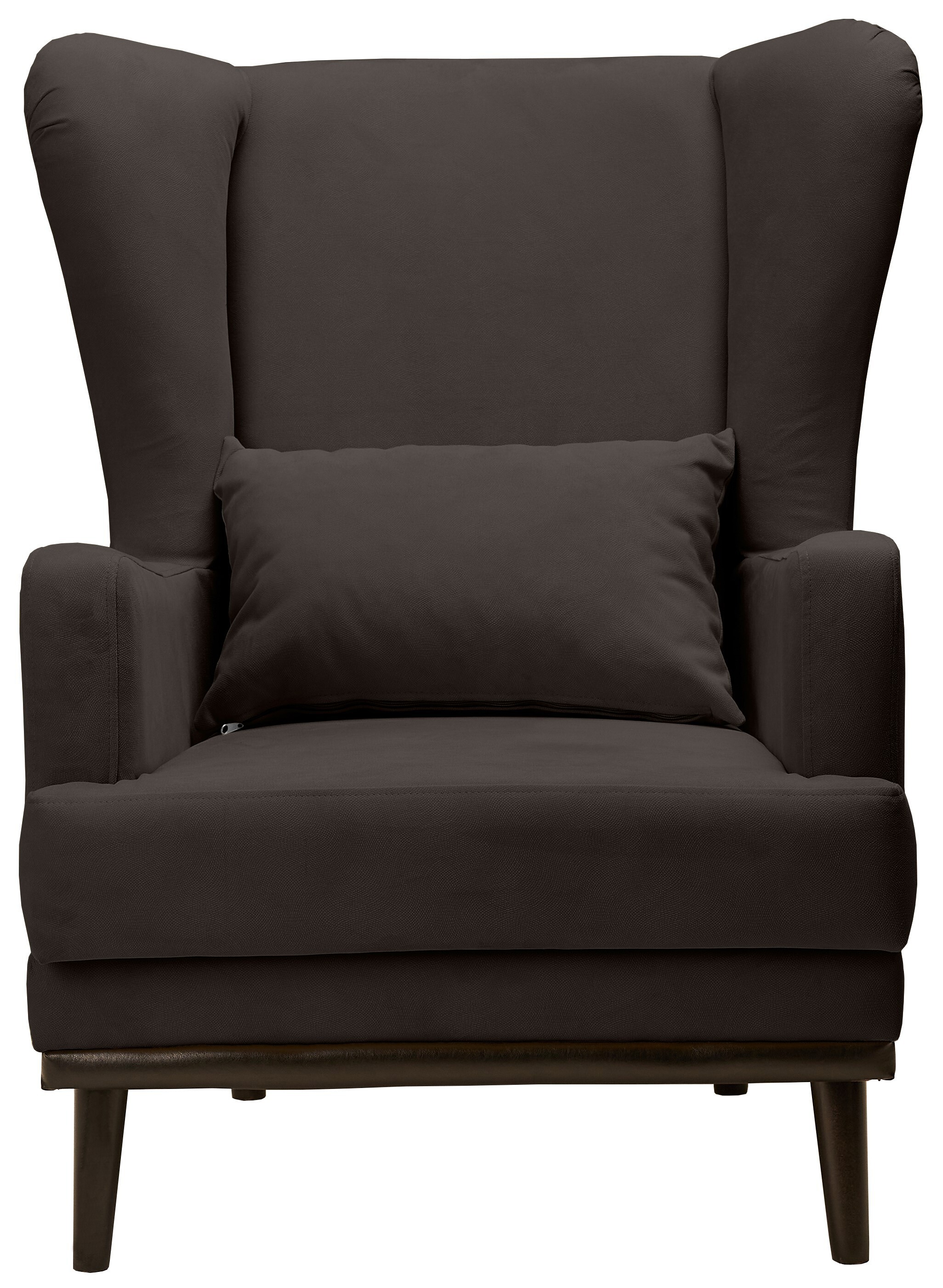 Изображение товара Кресло Оскар мягкое велюровое темно-коричневое из России