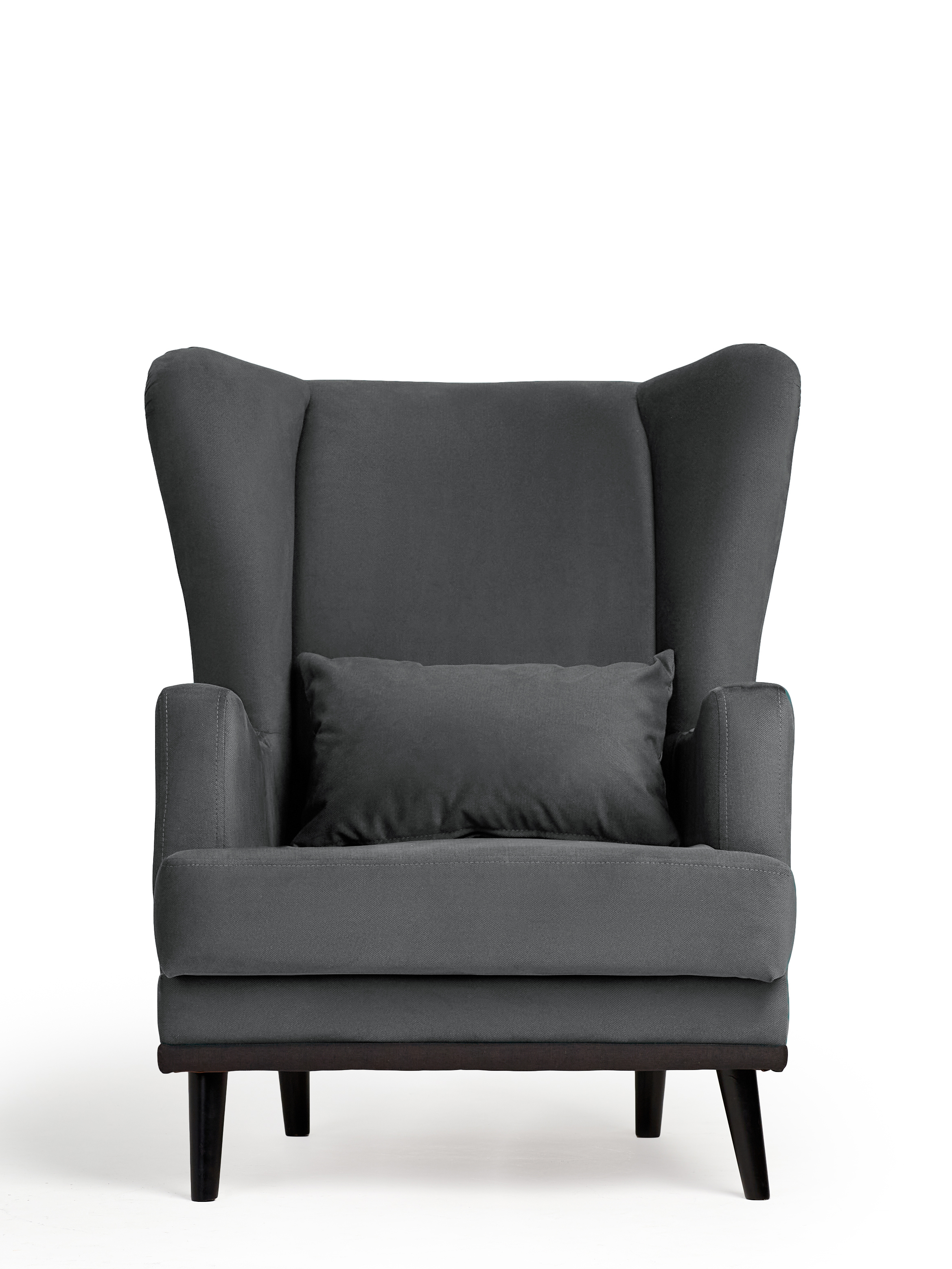 Изображение товара Кресло Оскар в стиле англійского кресла серый велюр комфортное универсальное мебельное решение