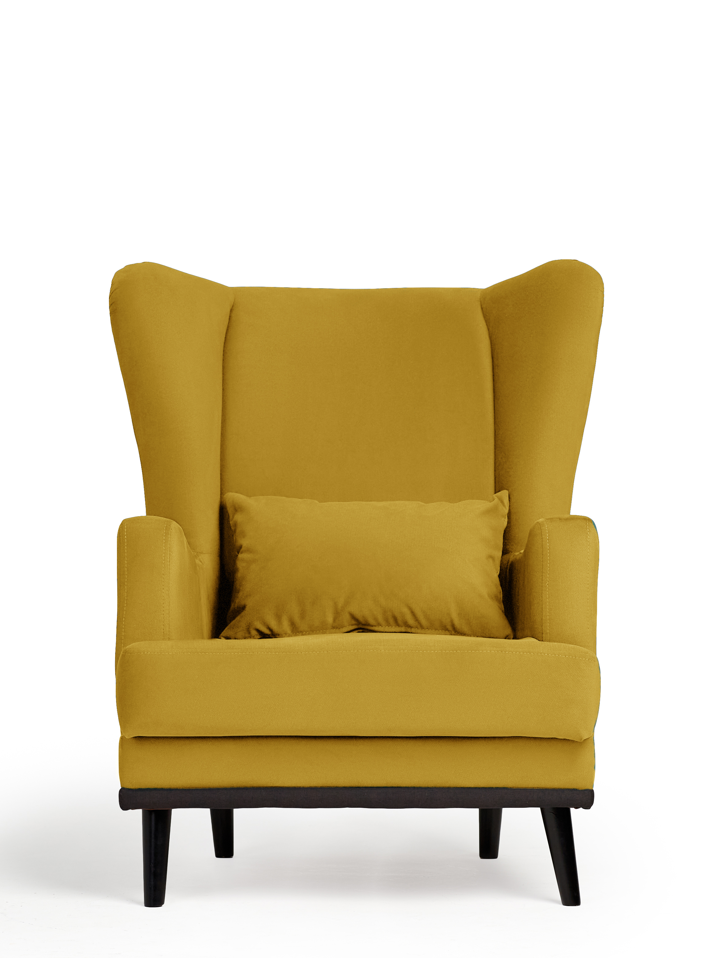 Изображение товара Мягкое кресло Оскар Max из велюра желтое для дома и офиса