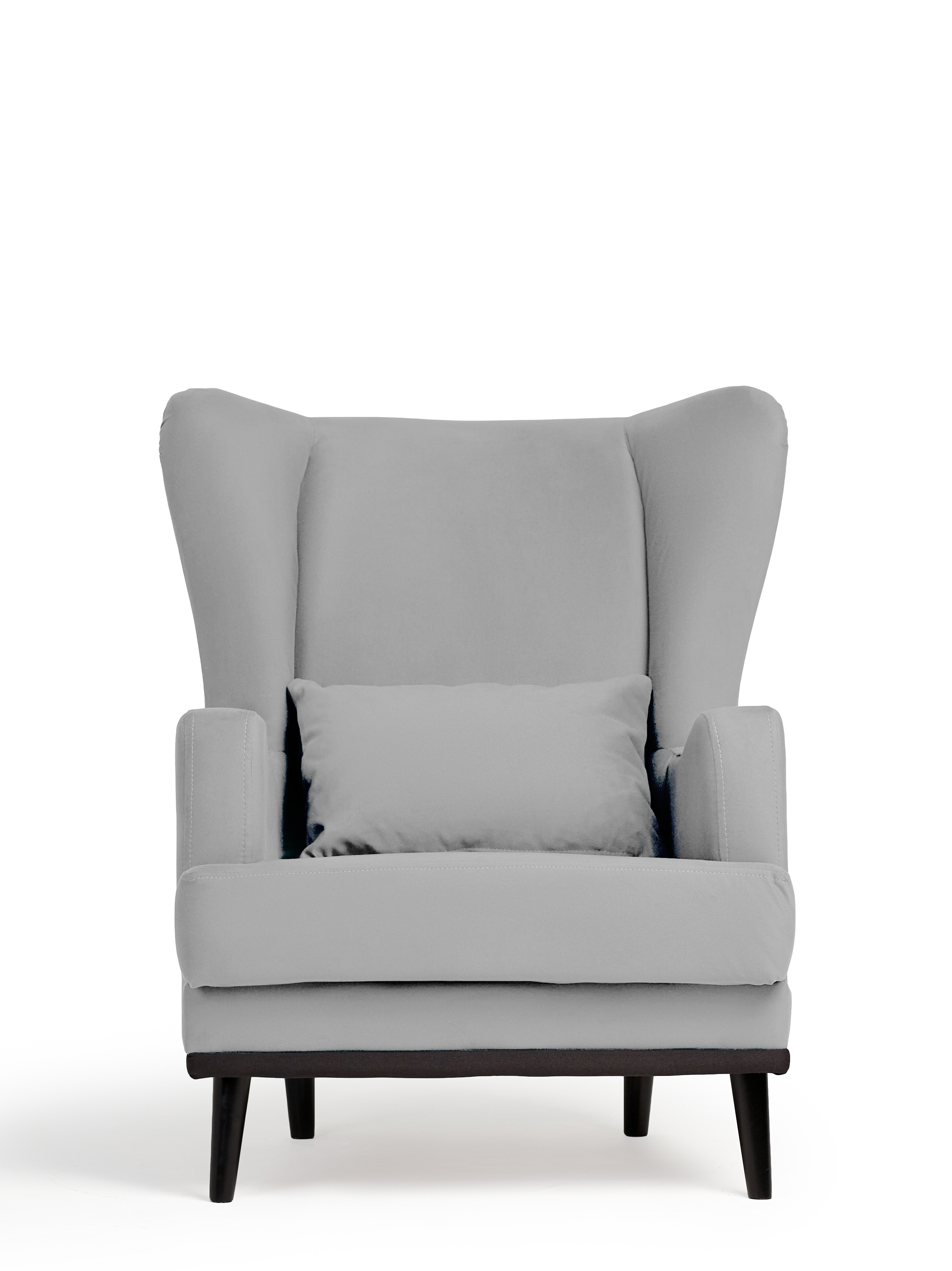 Изображение товара Кресло Диван не мебель Оскар Zara 75x90x85 см велюр цвет светло-серый