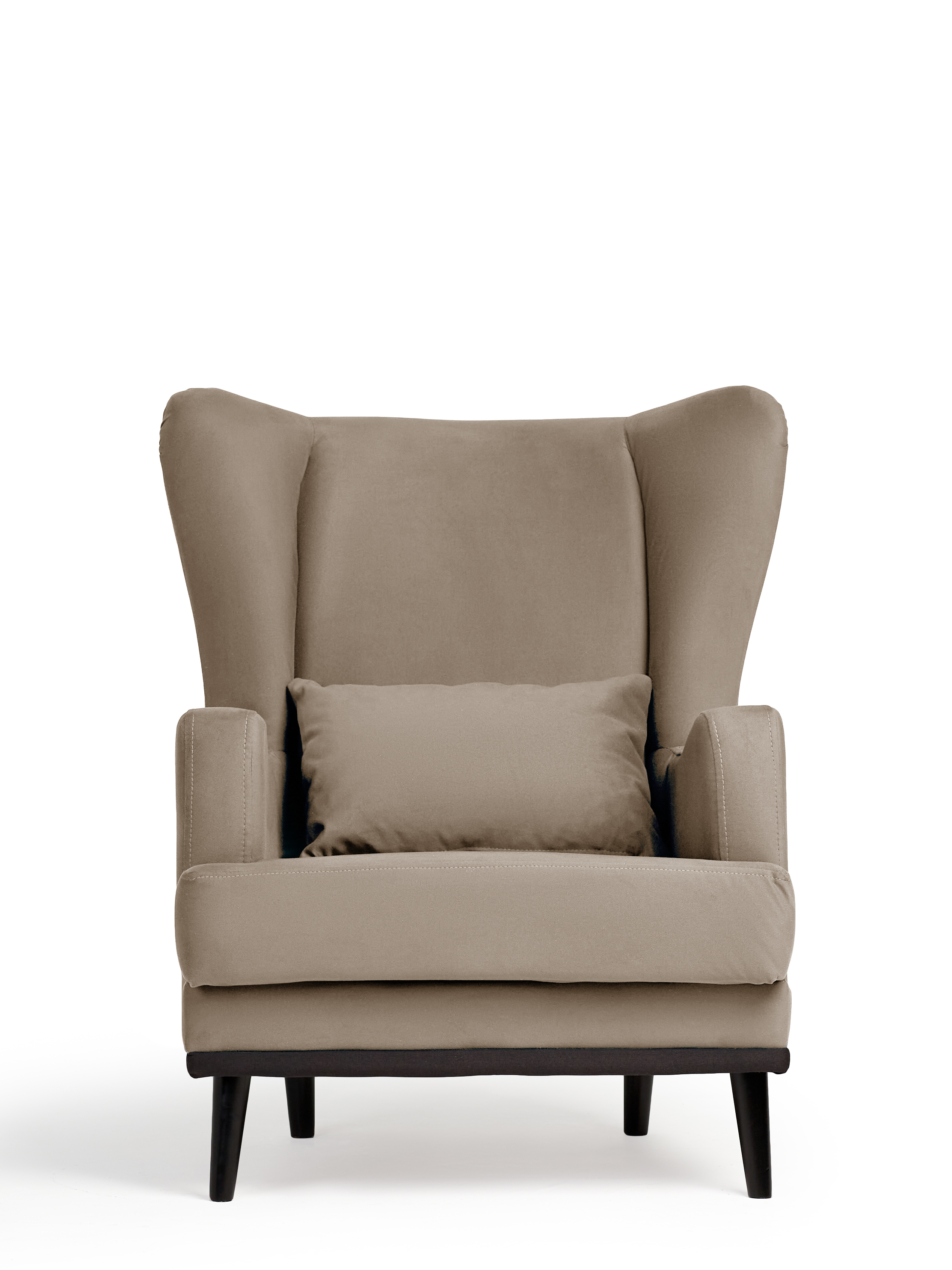 Изображение товара Кресло Оскар велюр 75x90x85 см темно-бежевый комфортное мебельное решение