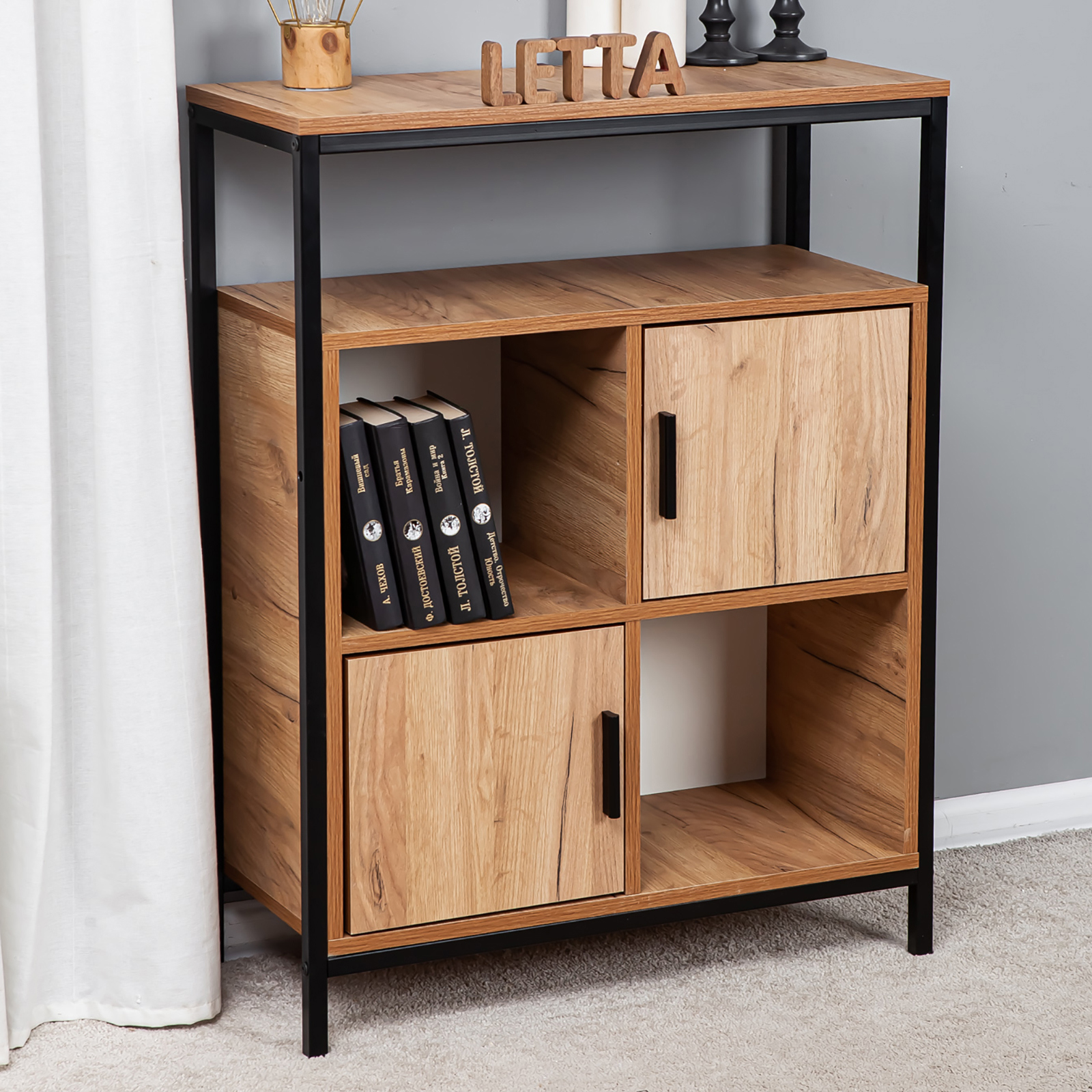 Изображение товара Комод Letta Frame 70x30x91 см ЛДСП стиль Лофт современный дизайн