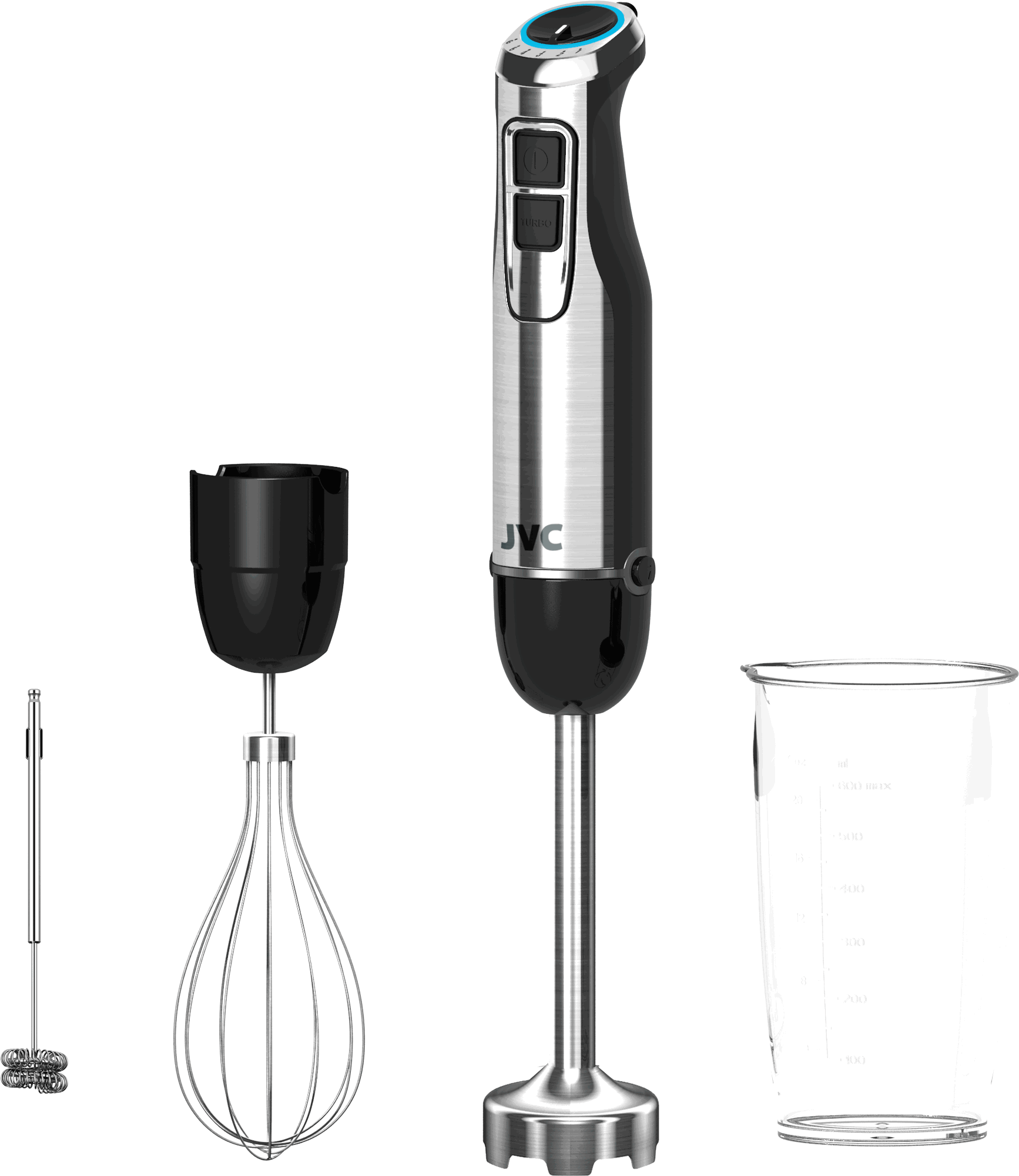 Изображение товара Погружной блендер JVC JK-HB5025 1200 Вт серебристый двухскоростной