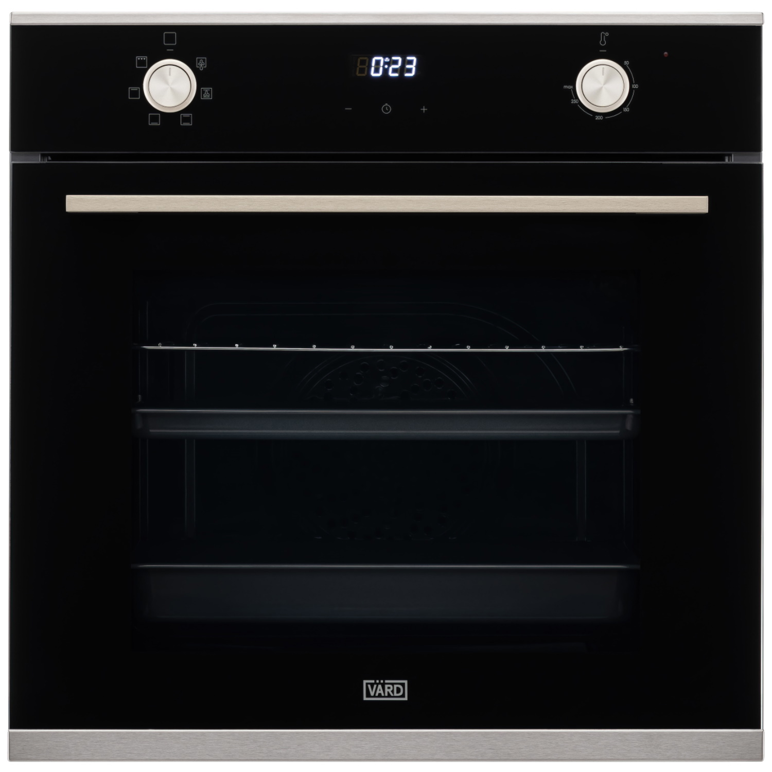 Изображение товара Электрический встраиваемый духовой шкаф Vard VOE432Y(ENTB) 56x59.5x59.5 см цвет черный