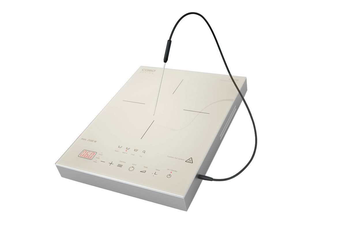 Изображение товара Индукционная настольная плита Caso TC 2100 с термометром 28 см белая