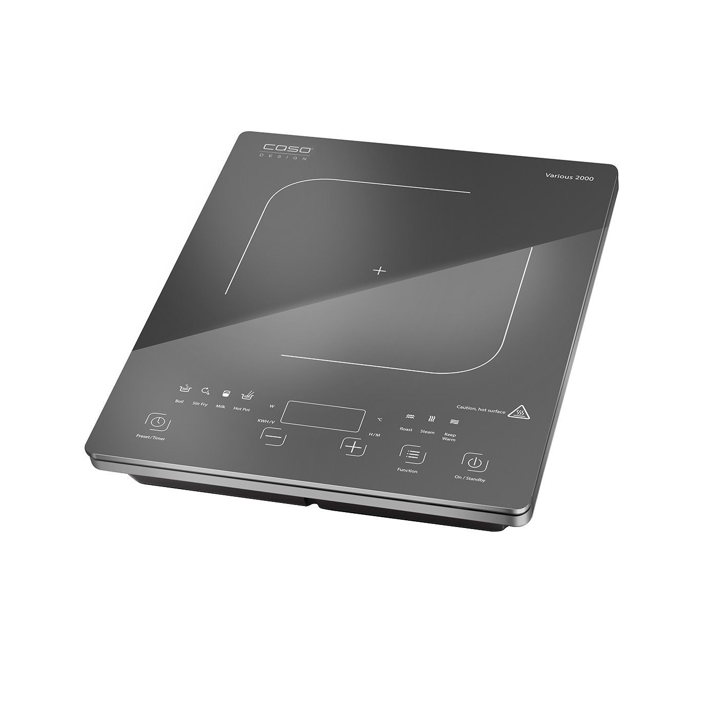 Изображение товара Индукционная настольная плита Caso Various 2000 29 см 1 конфорка черная
