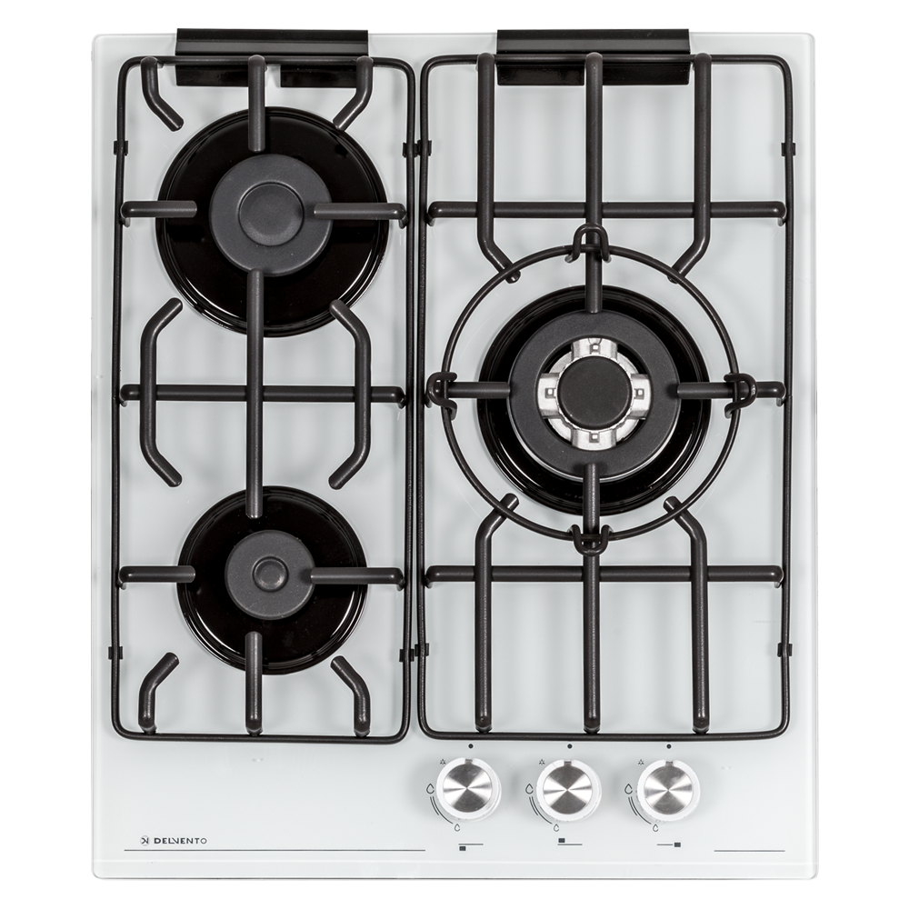 Изображение товара Газовая варочная панель Delvento V45H35C001 44 см 3 конфорки цвет белый