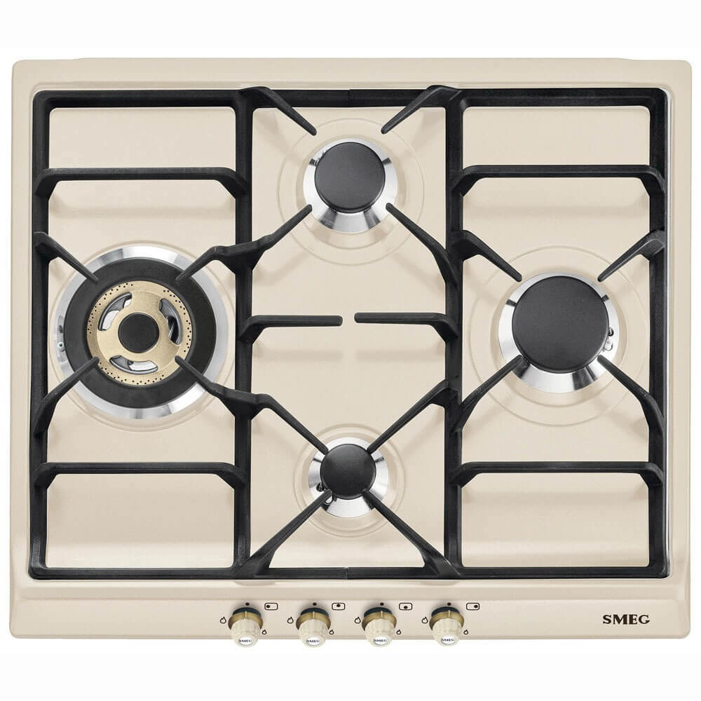 Изображение товара Газовая варочная панель SMEG SR764PO 60 см кремовая с 4 конфорками