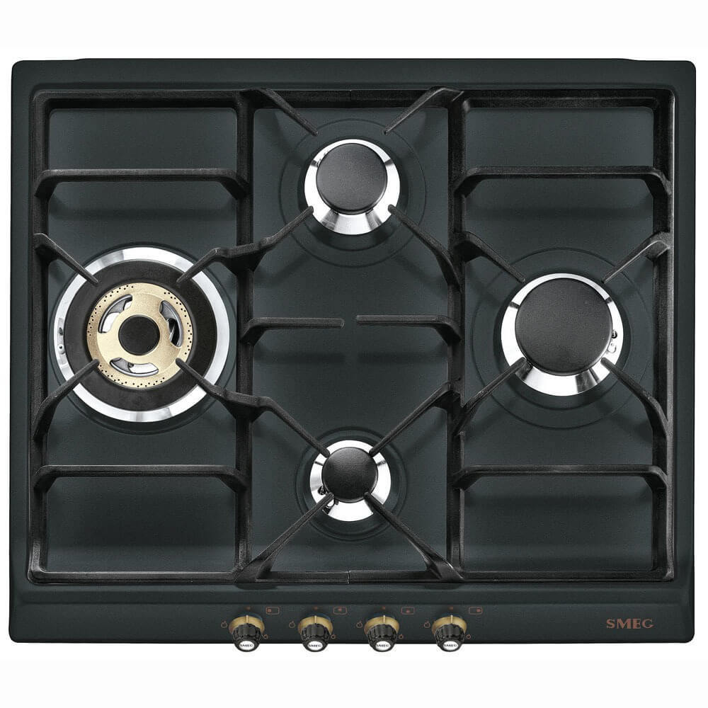 Изображение товара Газовая варочная панель SMEG SR764AO 60 см 4 конфорки антрацит