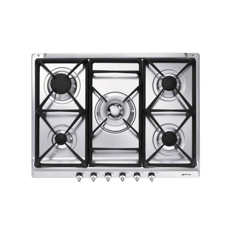 Изображение товара Газовая варочная панель SMEG SE70SGH-5 5 конфорок нержавеющая сталь Италия