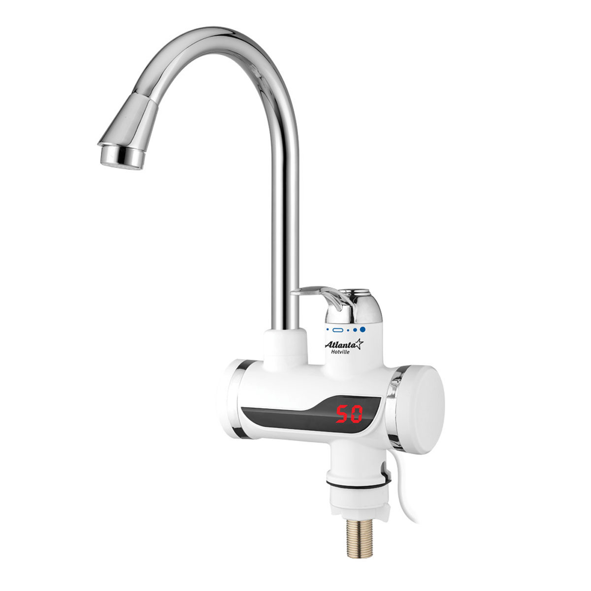 Изображение товара Проточный водонагреватель Atlanta ATH-7422 белый 3 кВт с краном