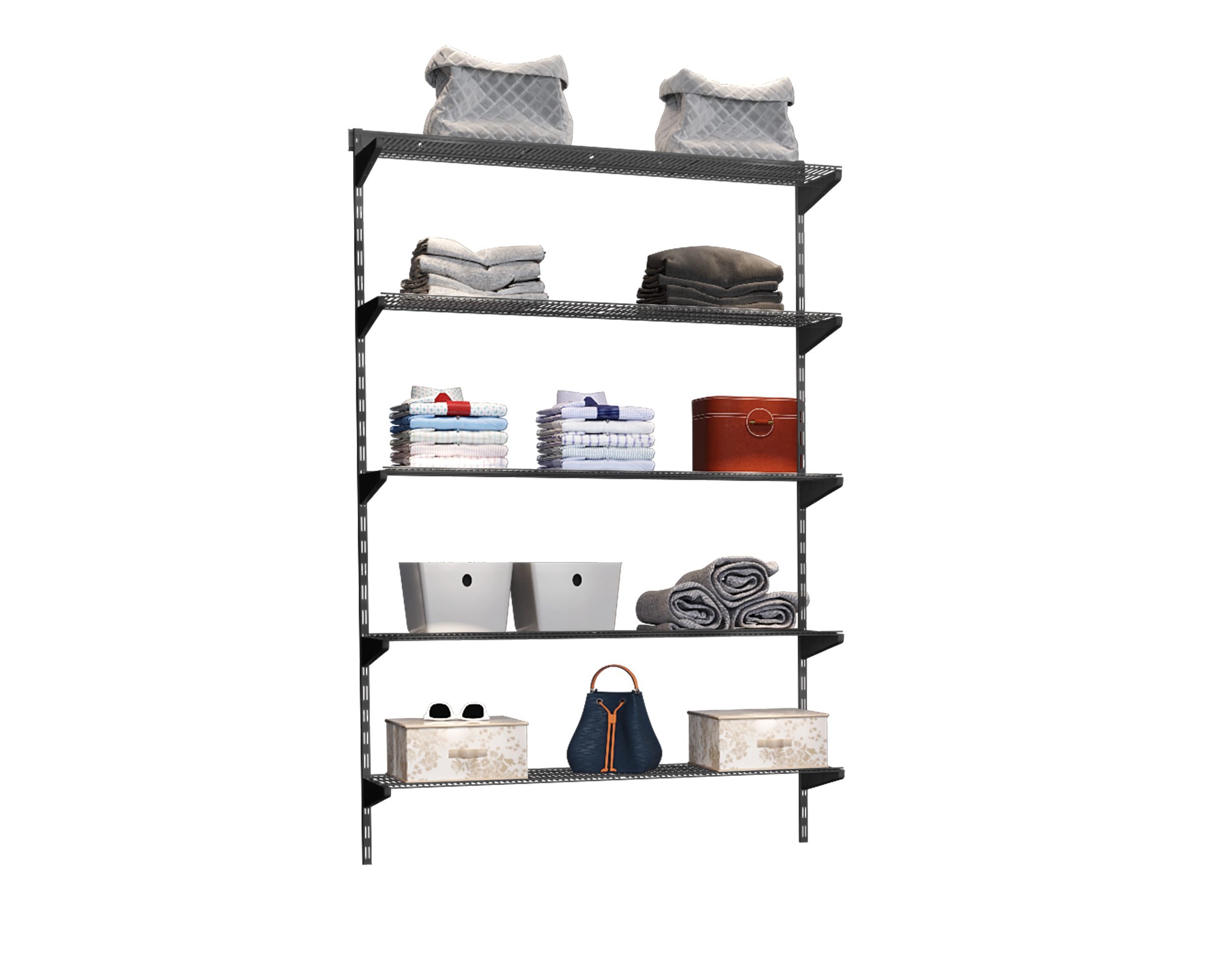 Изображение товара Комплект гардеробной системы Volazzi home Премиум 3 90x156x30 см цвет черный