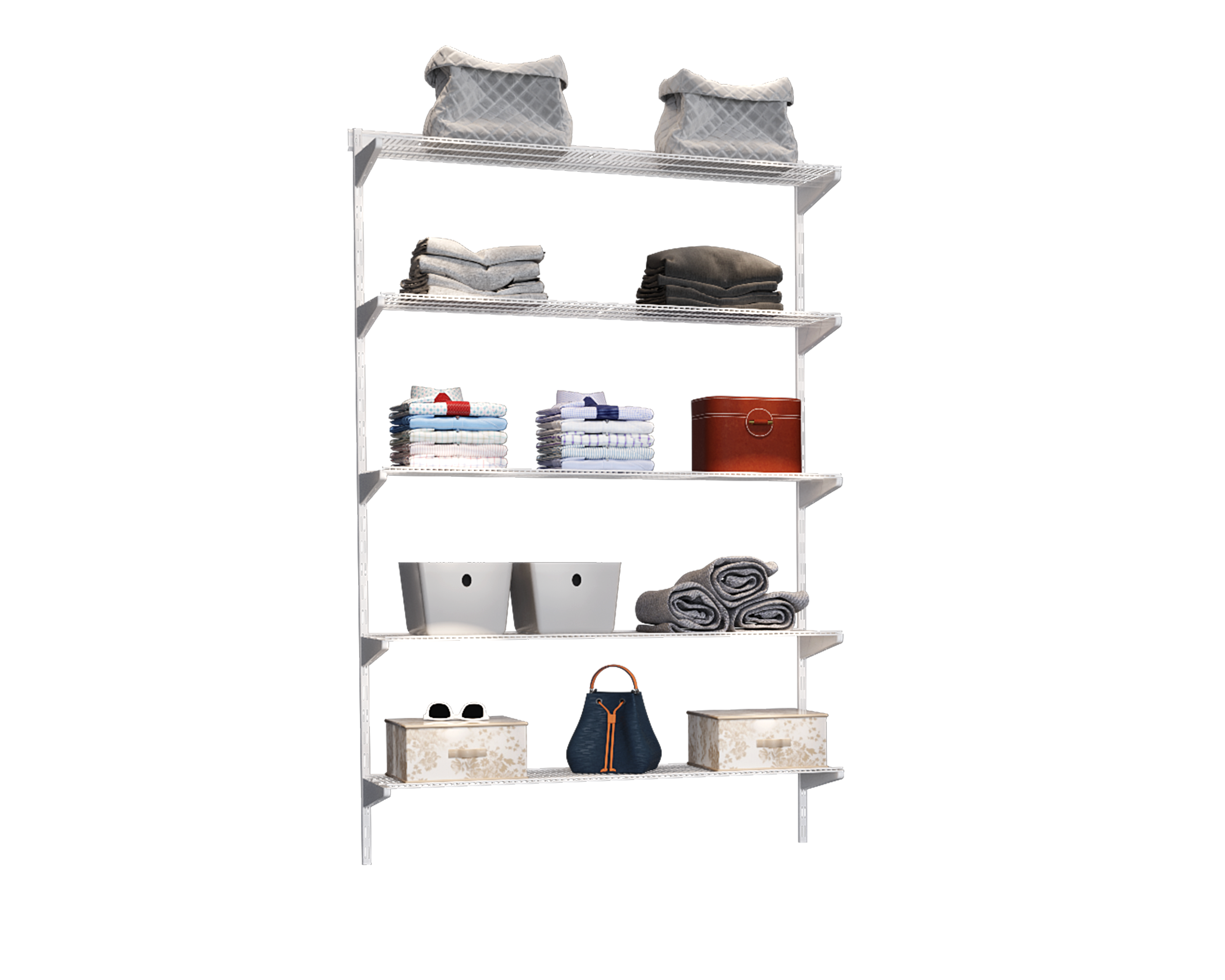 Изображение товара Комплект гардеробной системы Volazzi home Премиум 3 90x156x30 см цвет белый