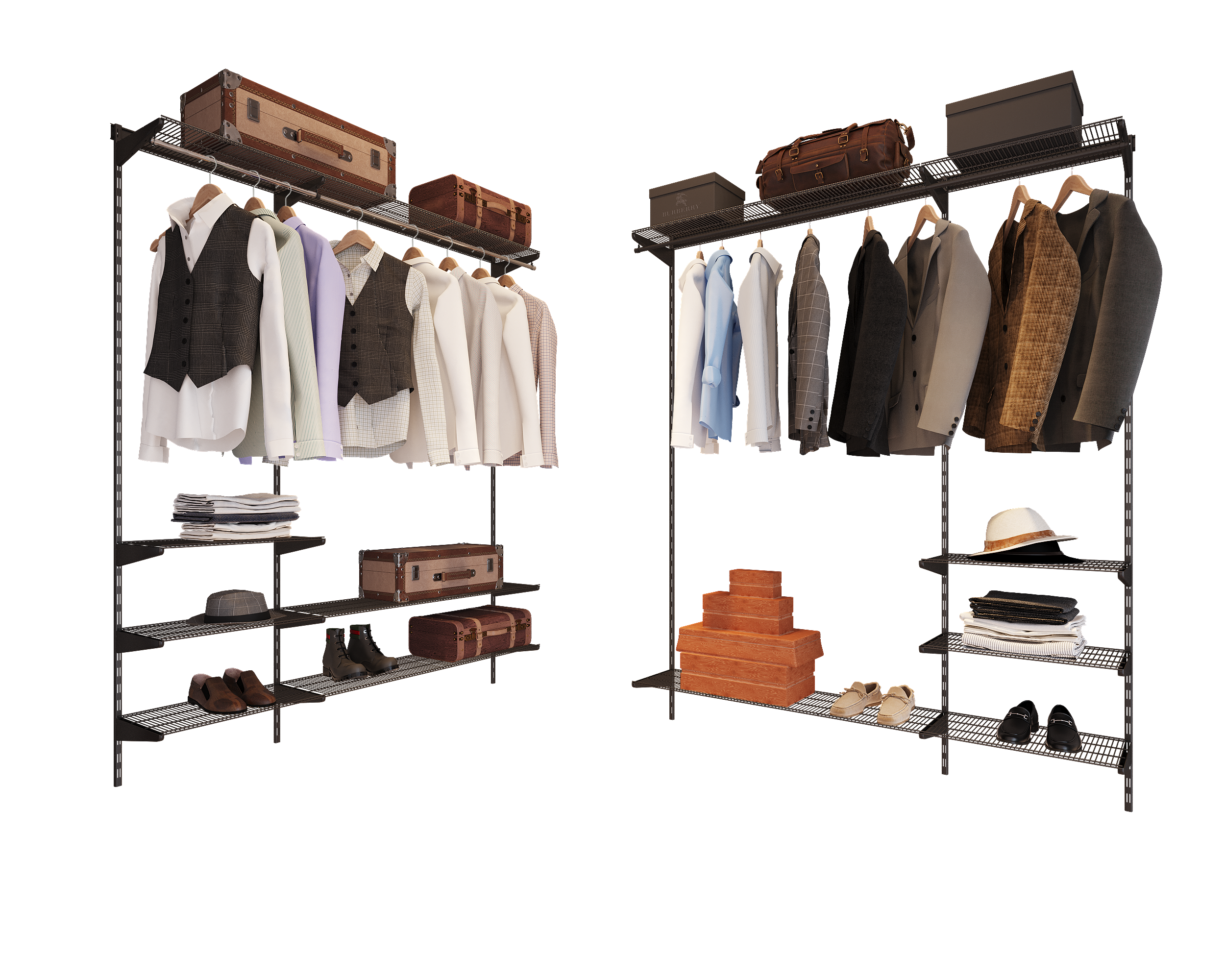 Изображение товара Комплект гардеробной системы Volazzi home Премиум 5 300x192x40 см цвет черный