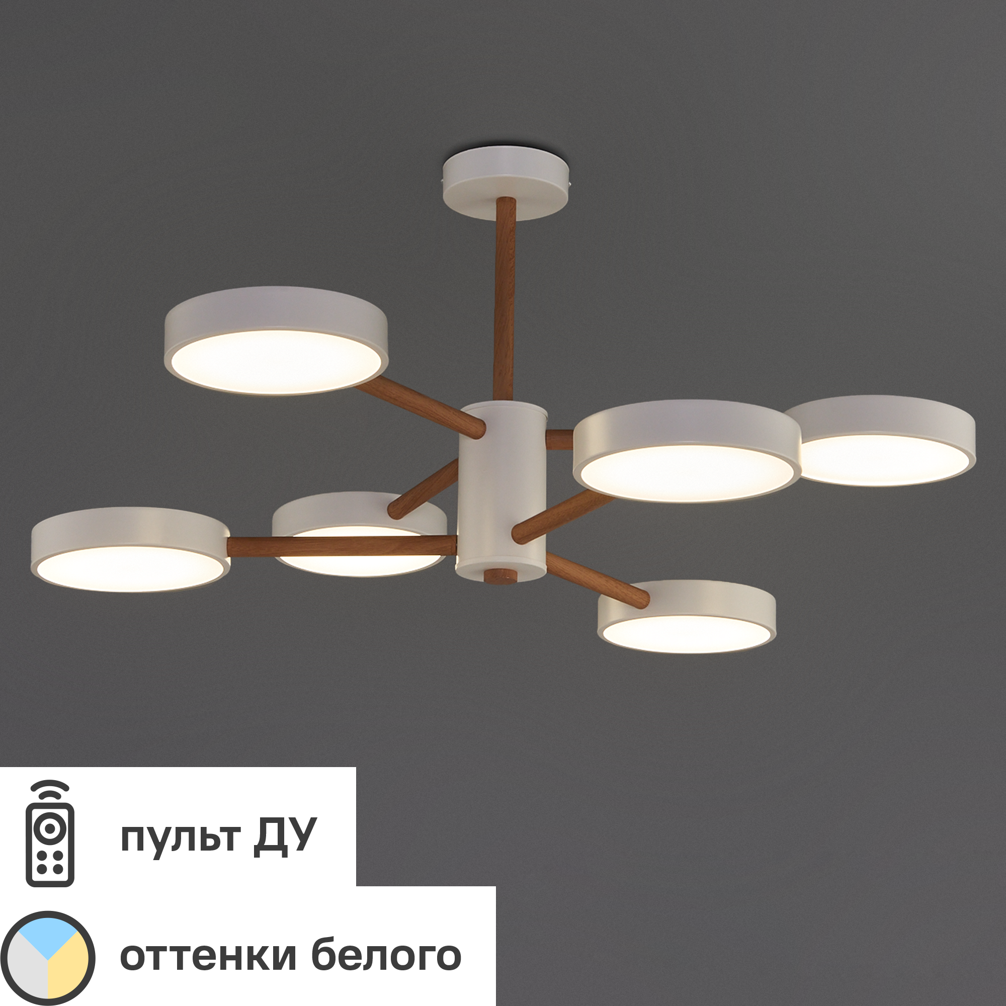 Изображение товара Светодиодная люстра Escada 10236/6LED с пультом и регулируемым цветом для 32 м²