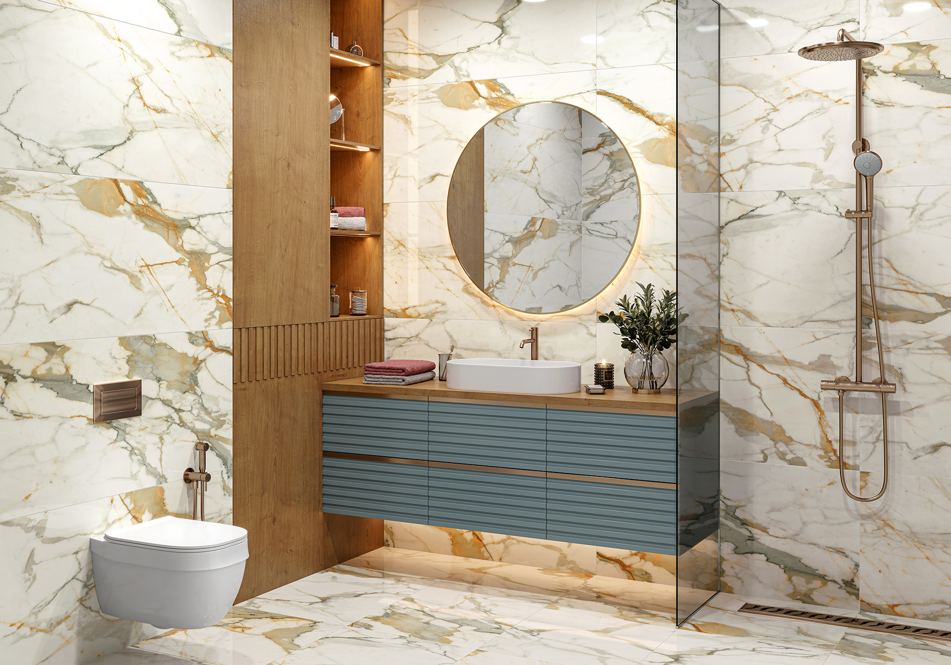 Изображение товара Керамогранит Calacatta Borghini 60x60 см полированный бежевый для пола и стен