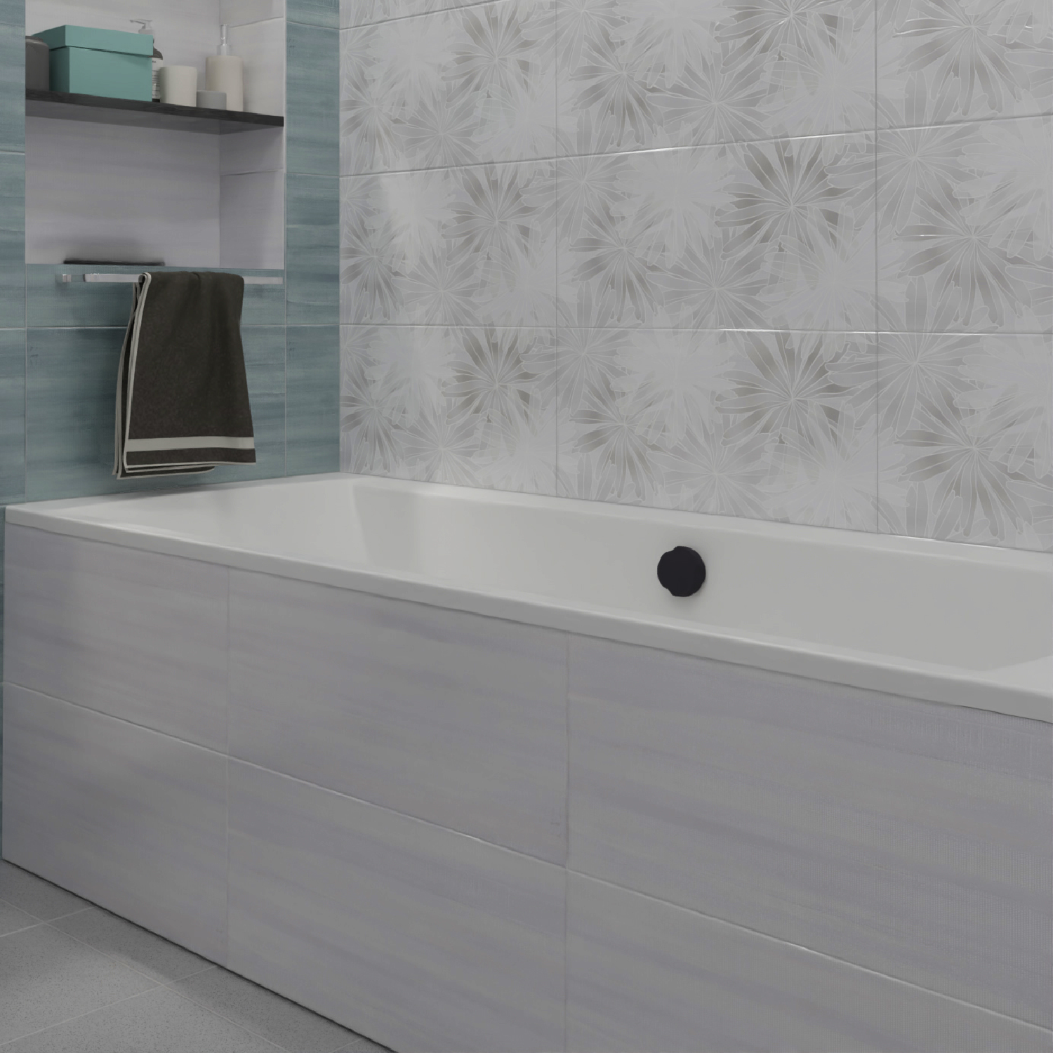 Изображение товара Плитка настенная Нефрит-Керамика Довиль 30x60 см глянцевая серый