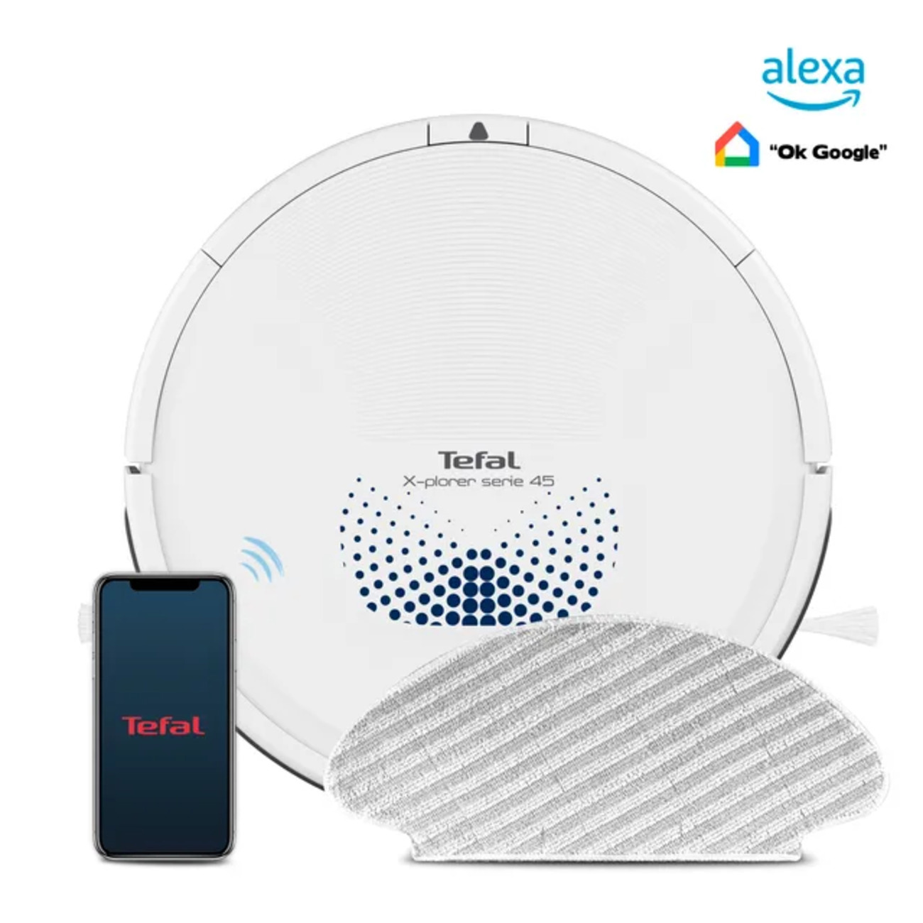 Изображение товара Робот-пылесос Tefal X-plorer Serie 45 RG8277WH белый