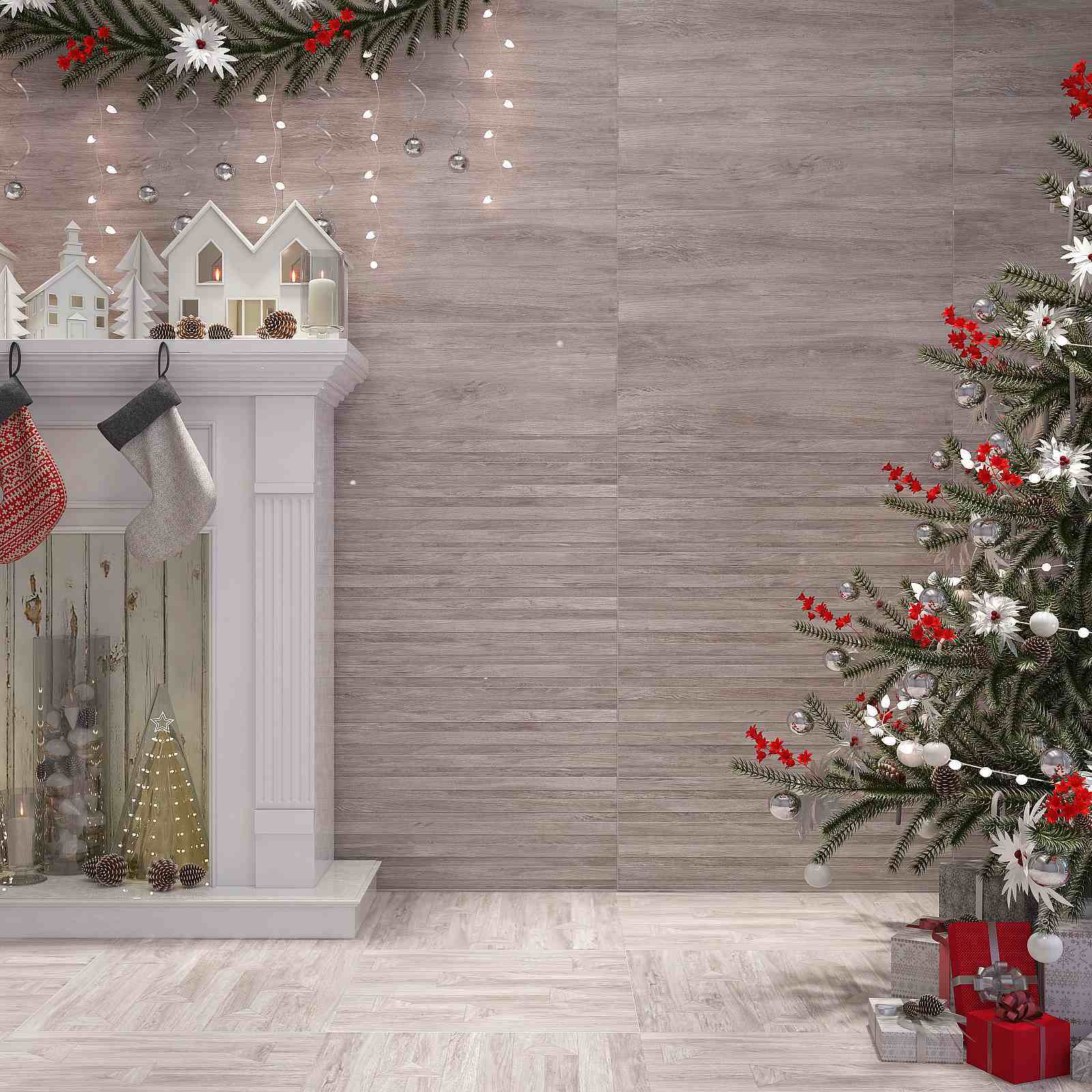 Изображение товара Настенная плитка КЕРАМИН Бунгало 2 300x900 структура серого цвета