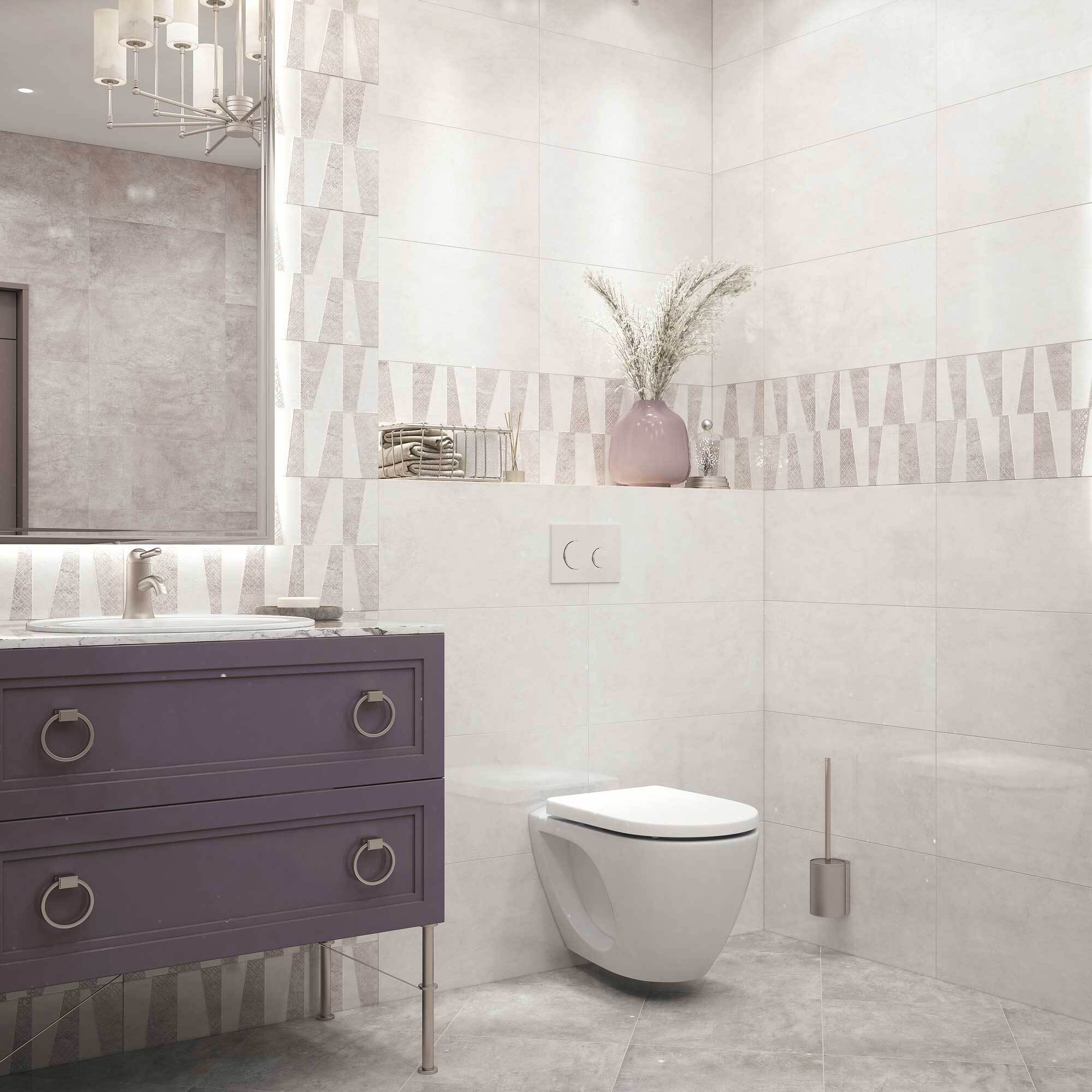 Изображение товара Плитка настенная Керамин Либретто 1 300x600 светло-серая 1.98м2, цена за упаковку