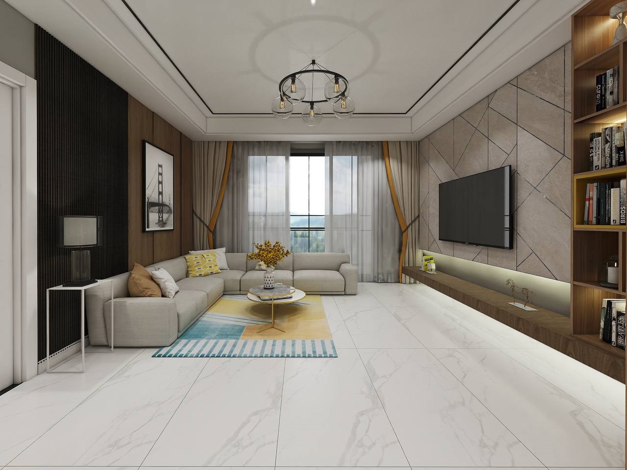 Изображение товара Керамическая плитка BASCONI HOME BHW-0005 60x120 см матовая белая