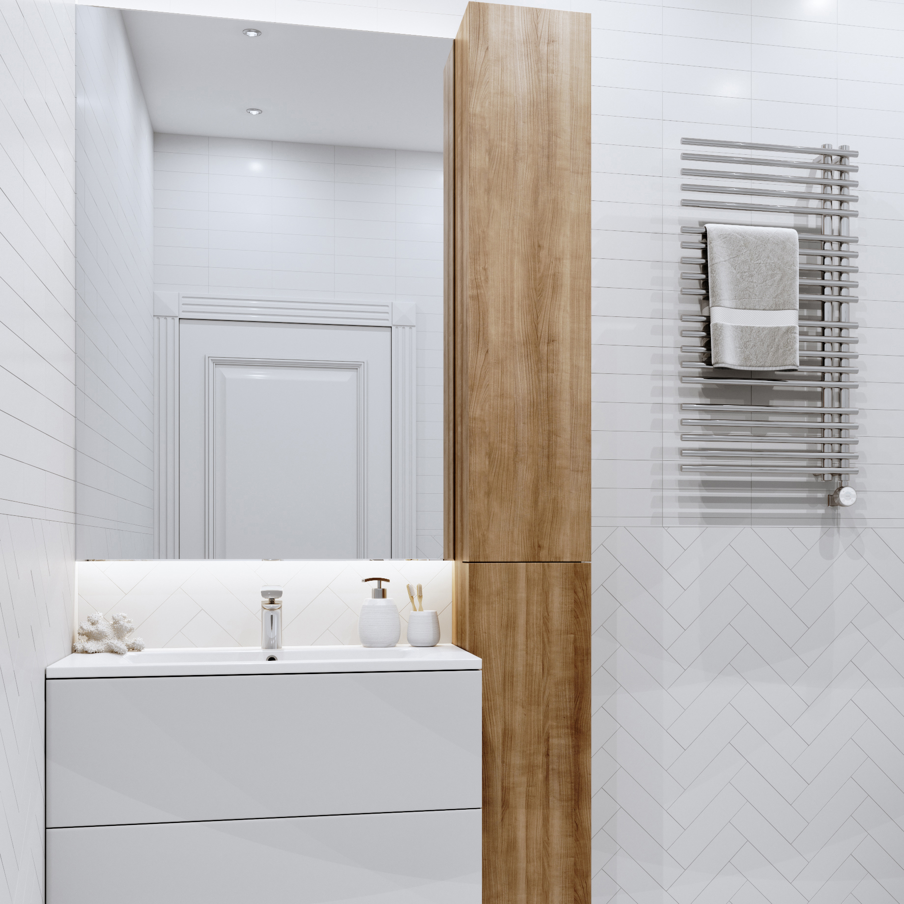 Изображение товара Глазурованный керамогранит Belani Матео 7.5x25 см 0.79 м² цвет белый