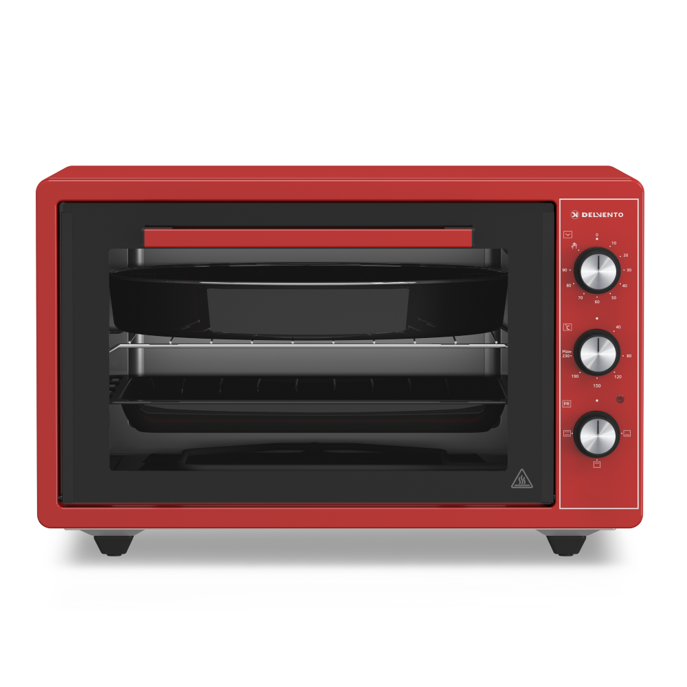 Изображение товара Электропечь DELVENTO D4407 1300 Вт 44л красная 3 режима нагрева