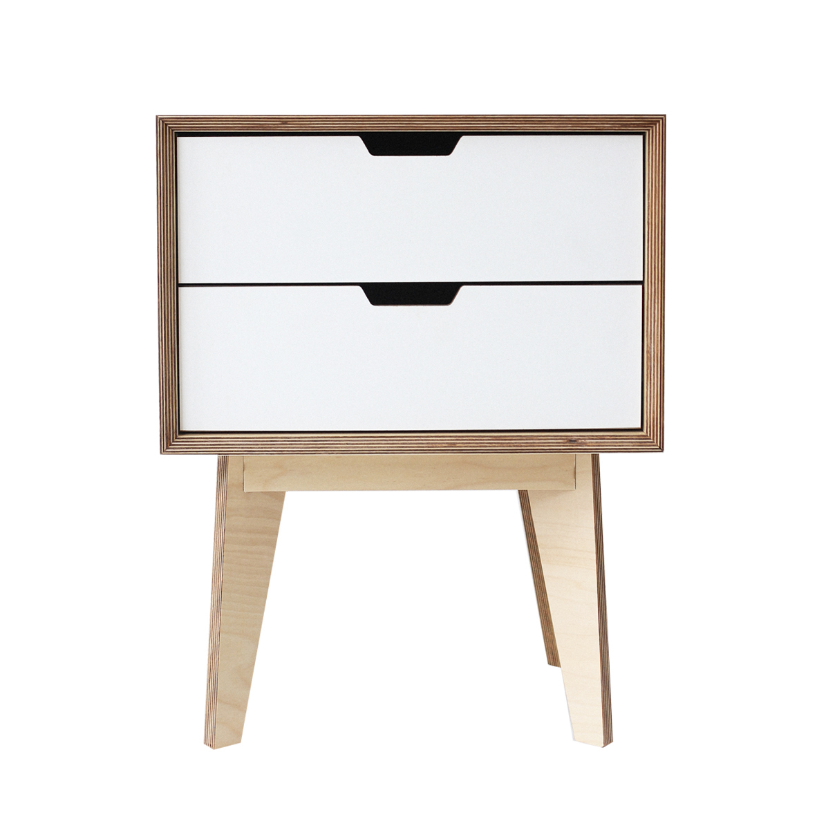 Изображение товара Тумба прикроватная Азбукадекор 40x60x40 см 2 ящика фанера цвет бежево-белый