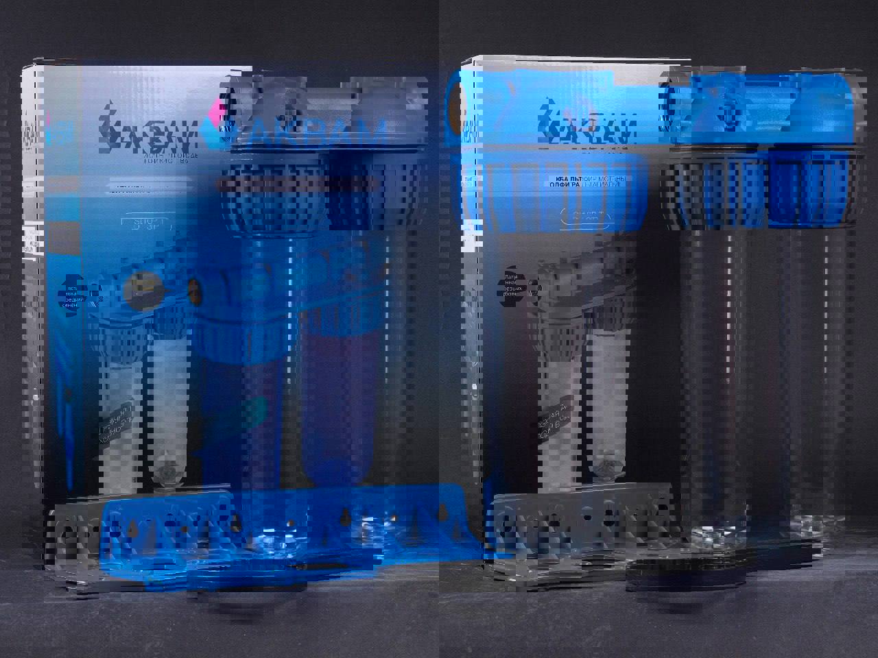 Изображение товара Корпус для магистрального фильтра SLD10 TP1/2 АкваМ Slim Line для холодной воды