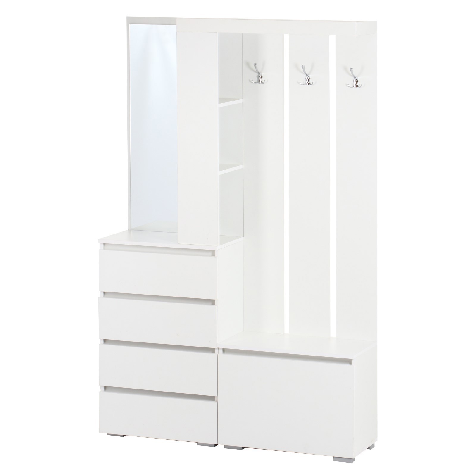 Изображение товара Комплект мебели для прихожей Клик мебель 126x198x35 см ЛДСП цвет белый