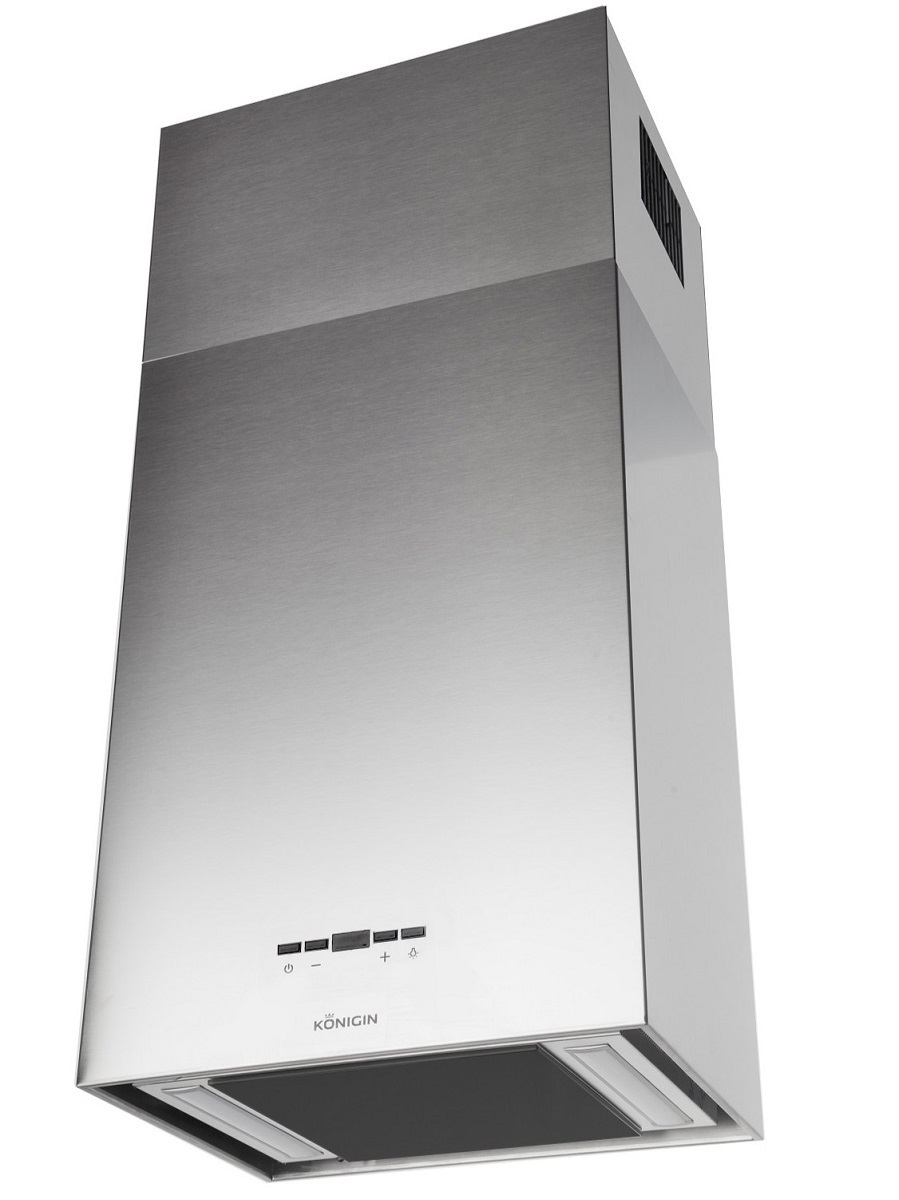 Изображение товара Островная вытяжка KONIGIN Geometry Inox/Black Glass 40 см сталь стекло