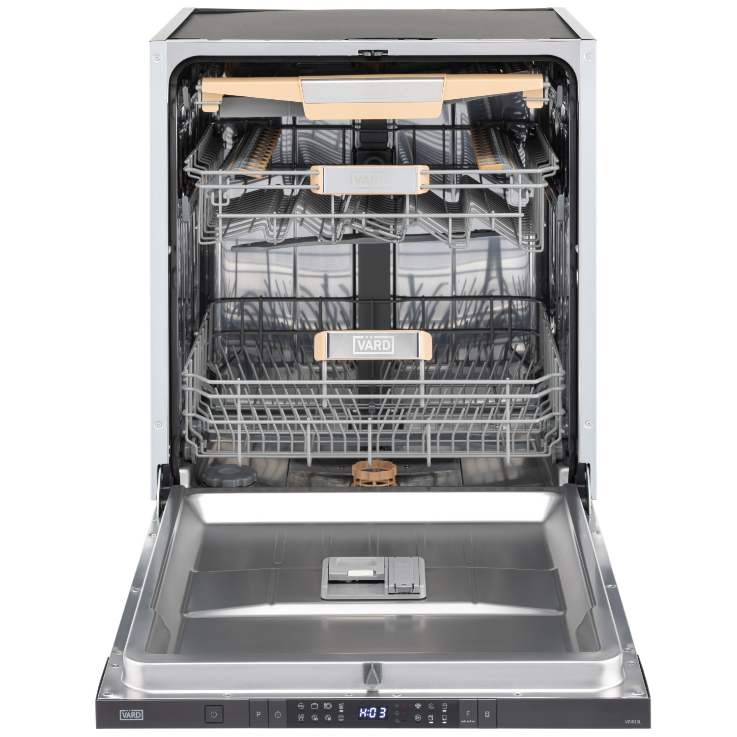 Изображение товара Встраиваемая посудомоечная машина Vard VDI613L(DBI60I) 59.8 см 8 программ цвет нержавеющая сталь