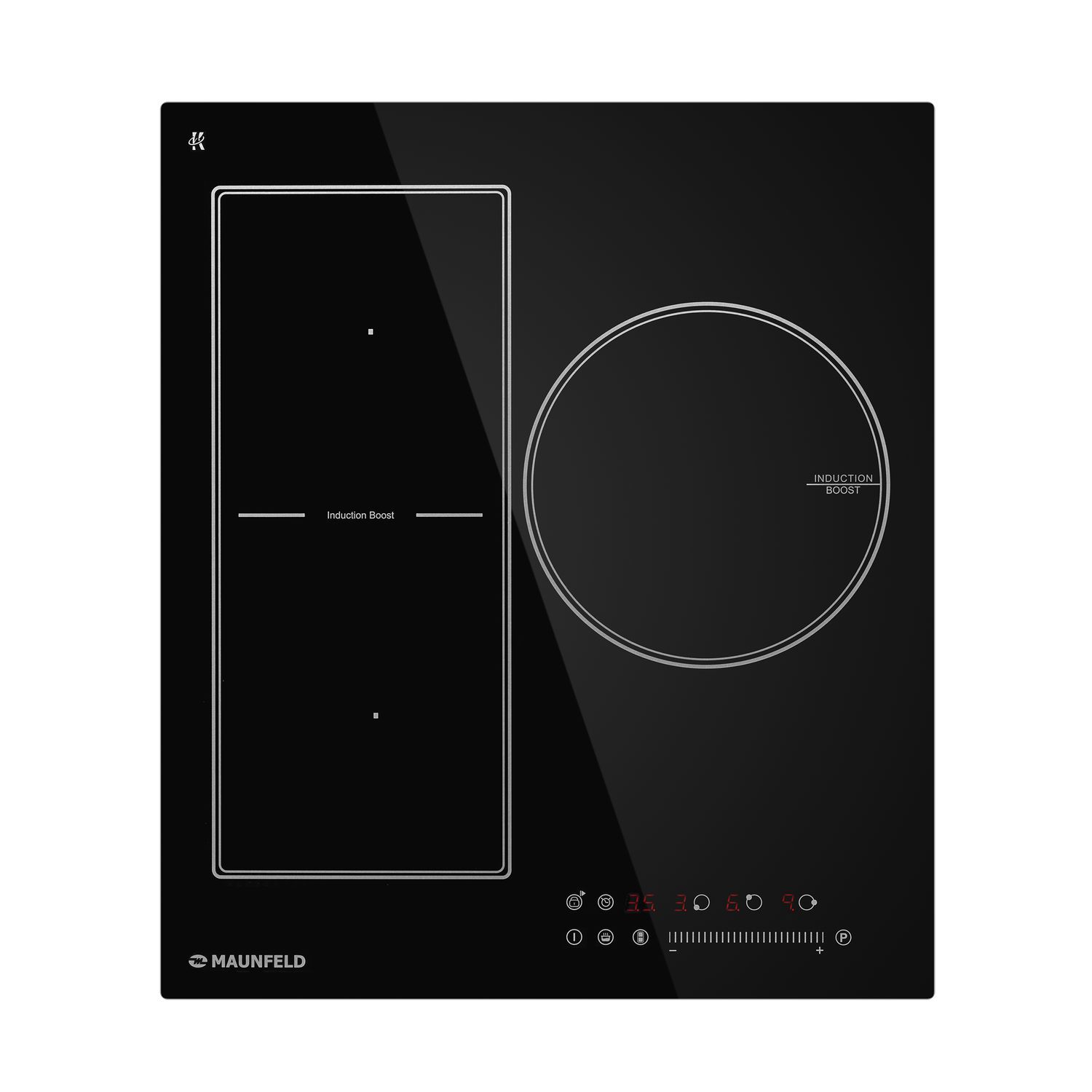 Изображение товара Индукционная варочная панель Maunfeld CVI453SBBK 45 см 3 конфорки черная