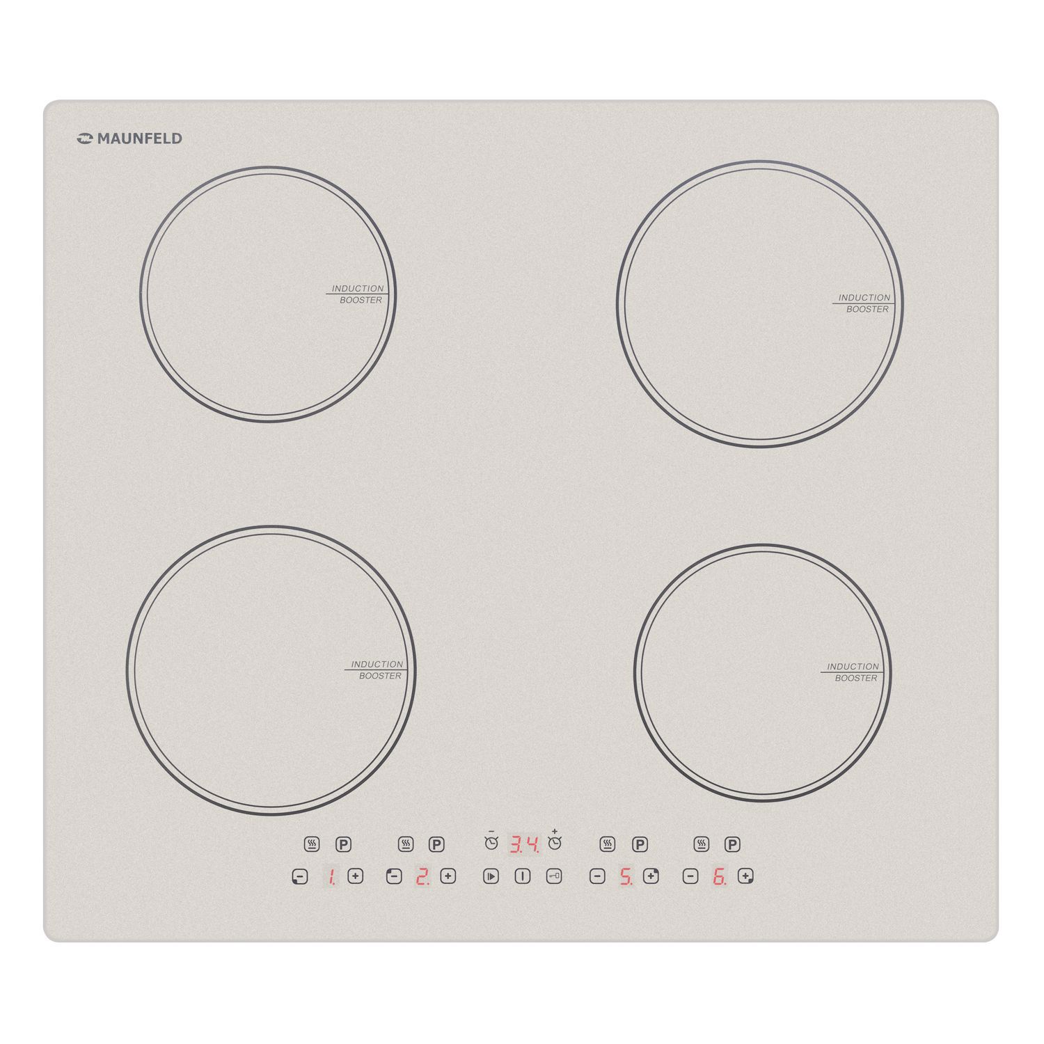 Изображение товара Индукционная варочная панель Maunfeld CVI594BG 4 конфорки 59 см бежевый