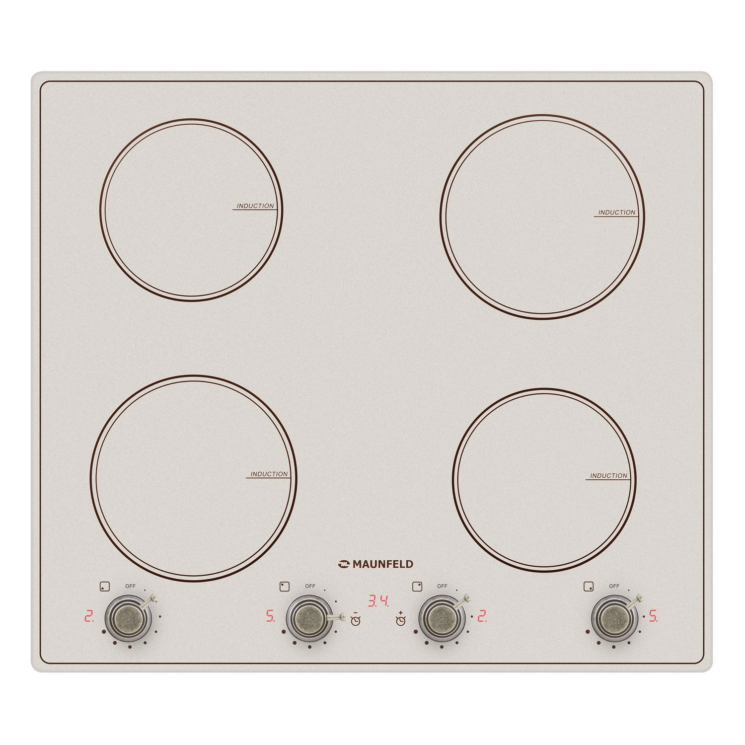 Изображение товара Индукционная варочная панель Maunfeld CVI594MBGBR 4 конфорки бежевый 59 см
