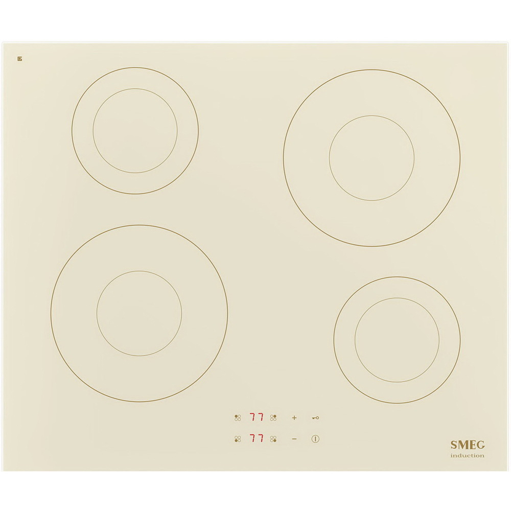 Изображение товара Индукционная варочная панель Smeg SI2641DP 60 см кремовая сенсорное управление