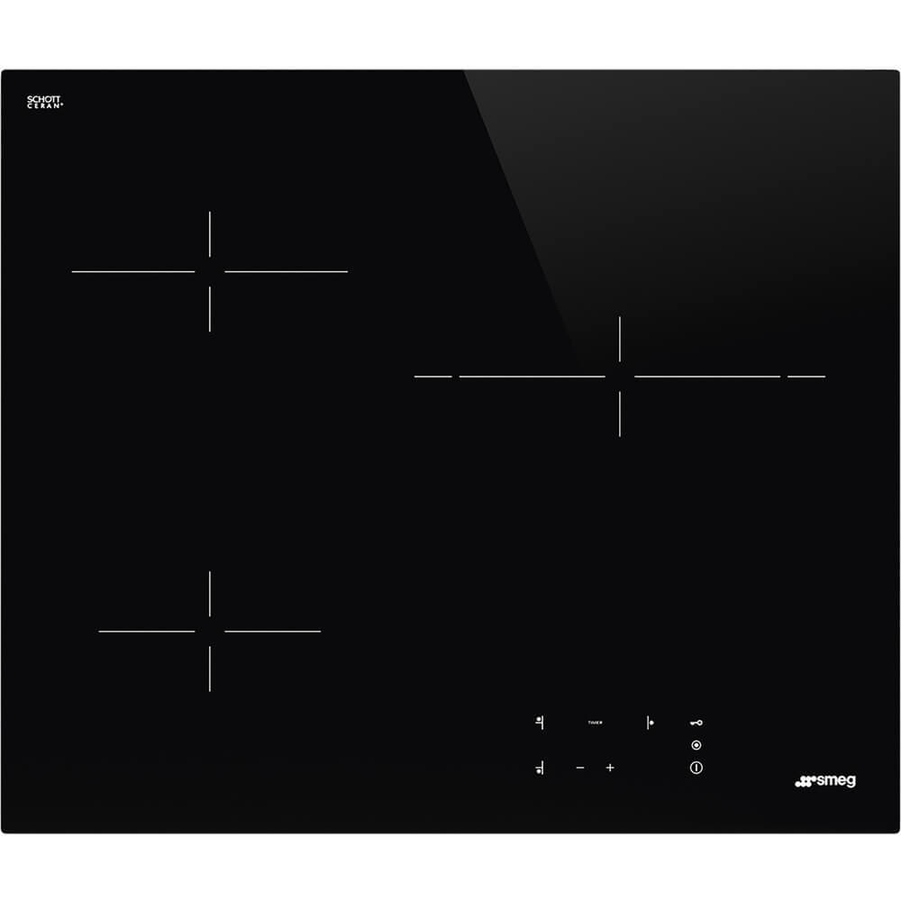 Изображение товара Индукционная варочная панель Smeg SE263TD1 60 см 3 конфорки черный