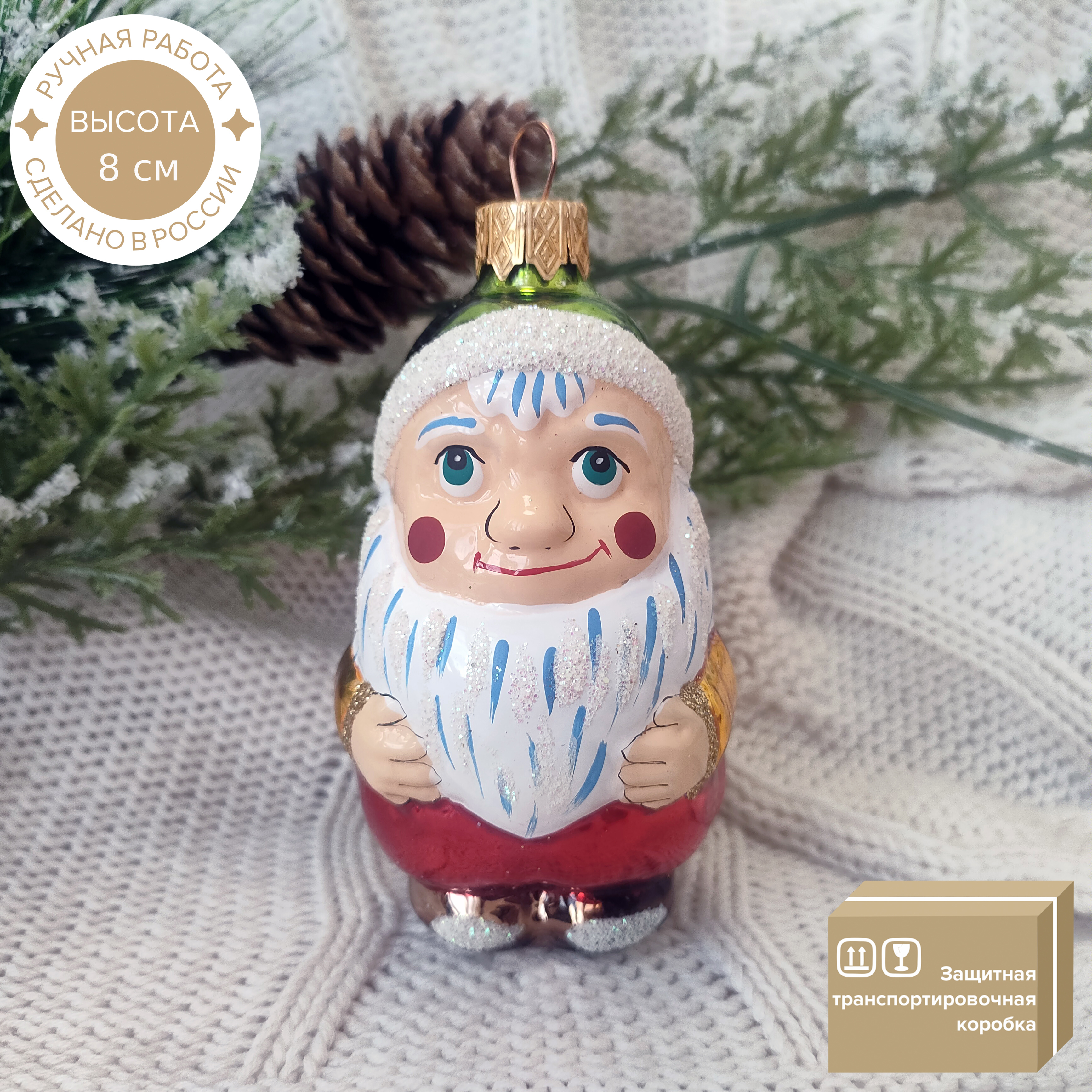 Изображение товара Ёлочная игрушка Гномик сказочный Коломеев 7 см разноцветная