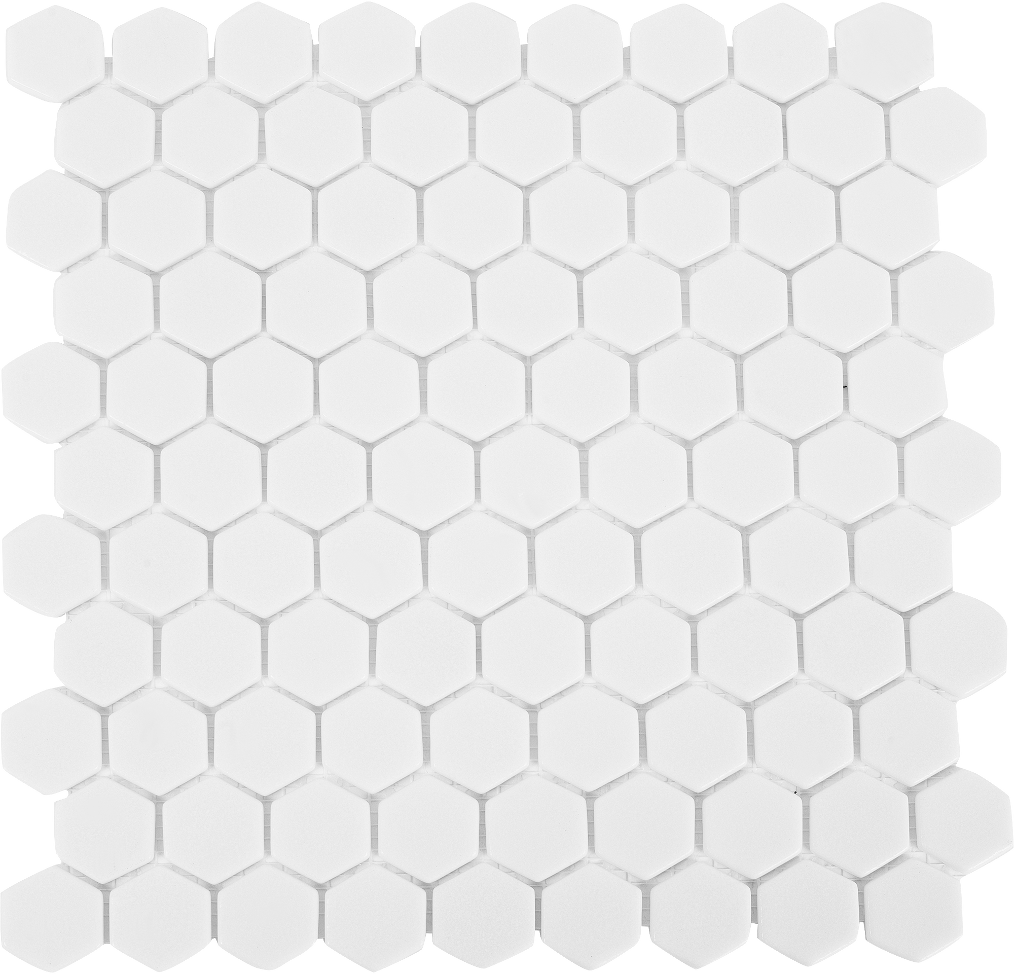 Изображение товара Стеклянная мозаика Vidrepur Hex Antislip 31.7х30.7 см белая для пола и стен