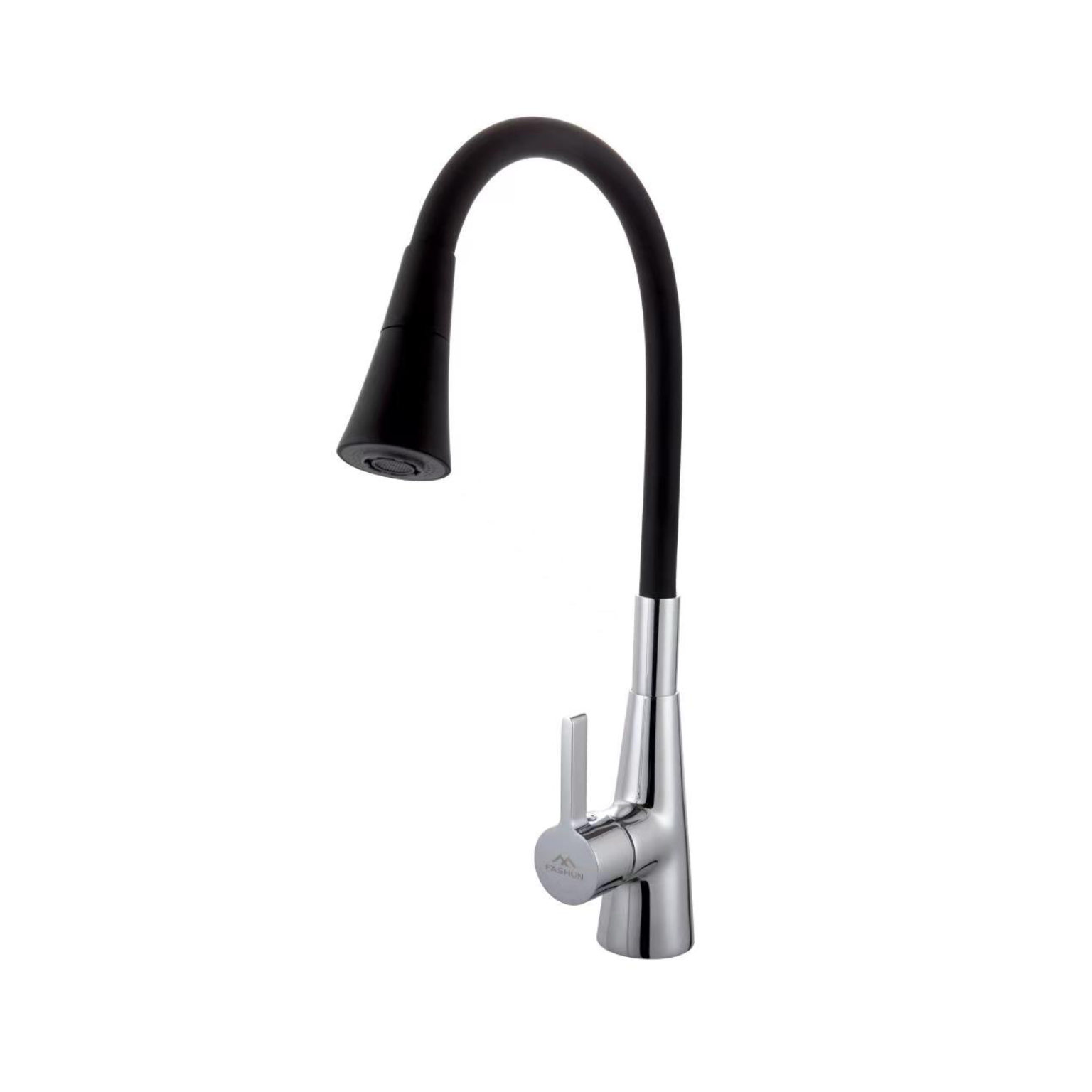 Изображение товара Смеситель для кухни однорычажный Fashun A4153+B14 излив 25.5 см цвет черный/хром