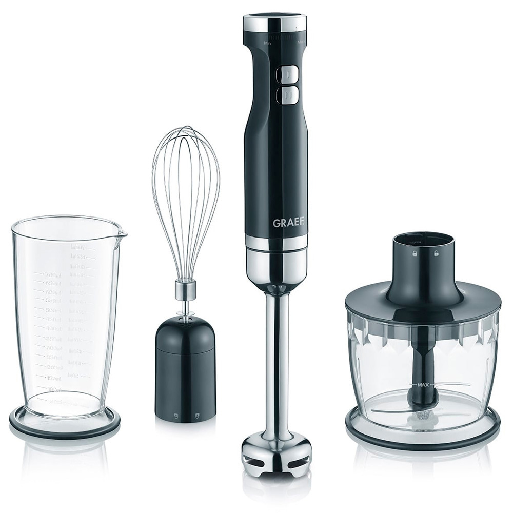 Изображение товара Погружной блендер Graef Hb502eu 16 скоростей черный для кухни